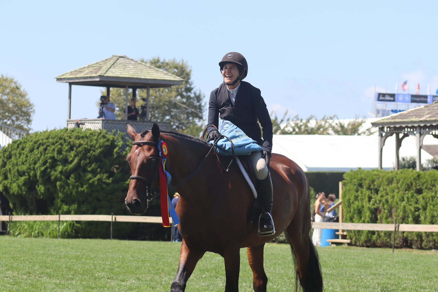 Cindy Sulzberger and her horse, Coeur de Leon, were champions in the local amateur owner hunter division. CAILIN RILEY