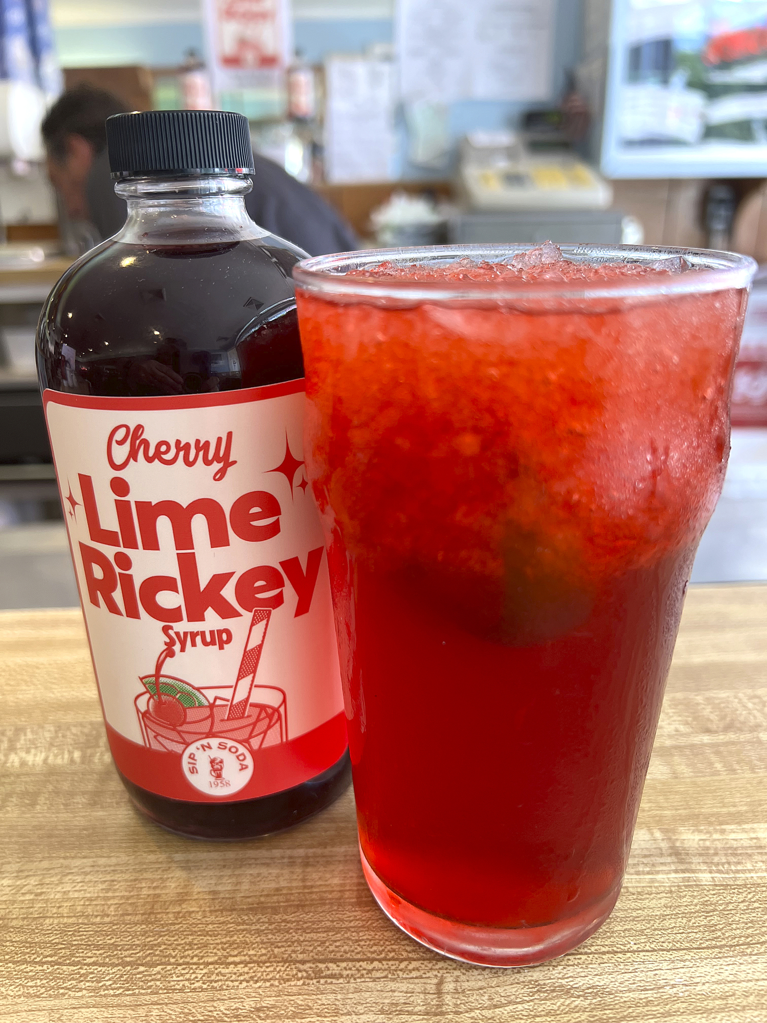 Sip'n Soda's Cherry Lime Rickey.  DANA SHAW