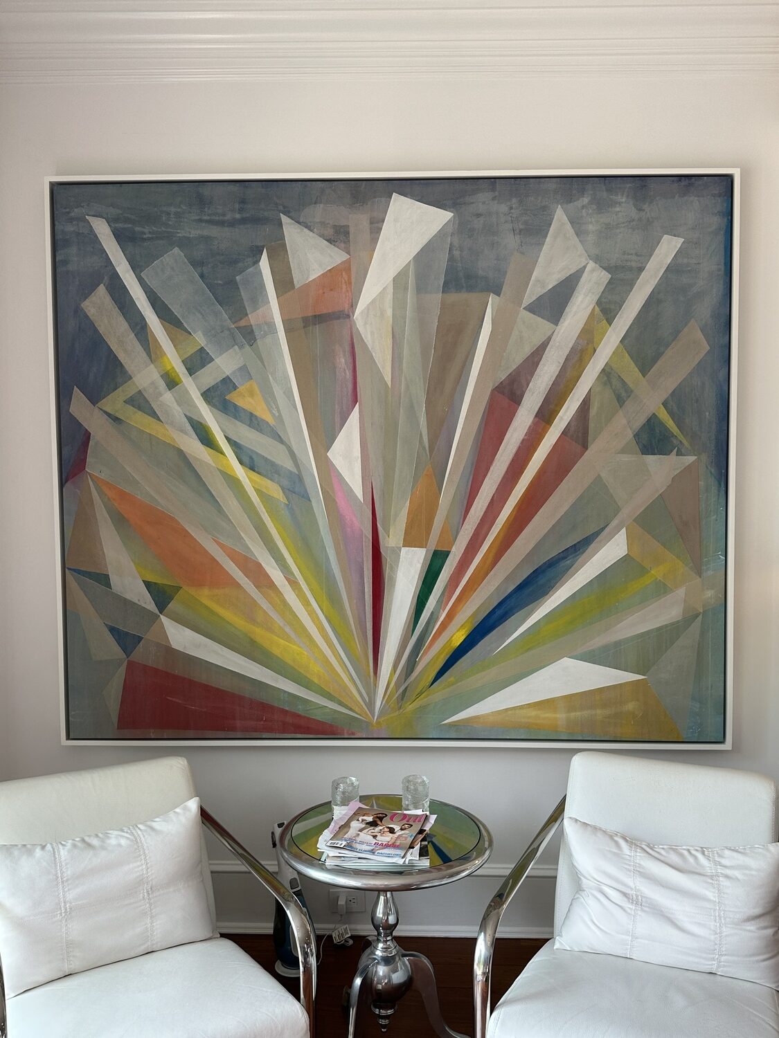 A colorful Kinder large-scale abstract. COURTESY SAUNDERS & ASSOCIATES