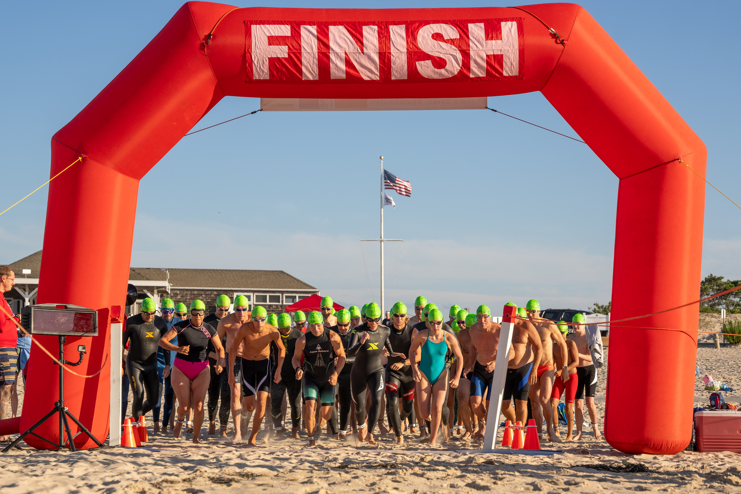 Swimmers at the start of the swim.   RON ESPOSITO