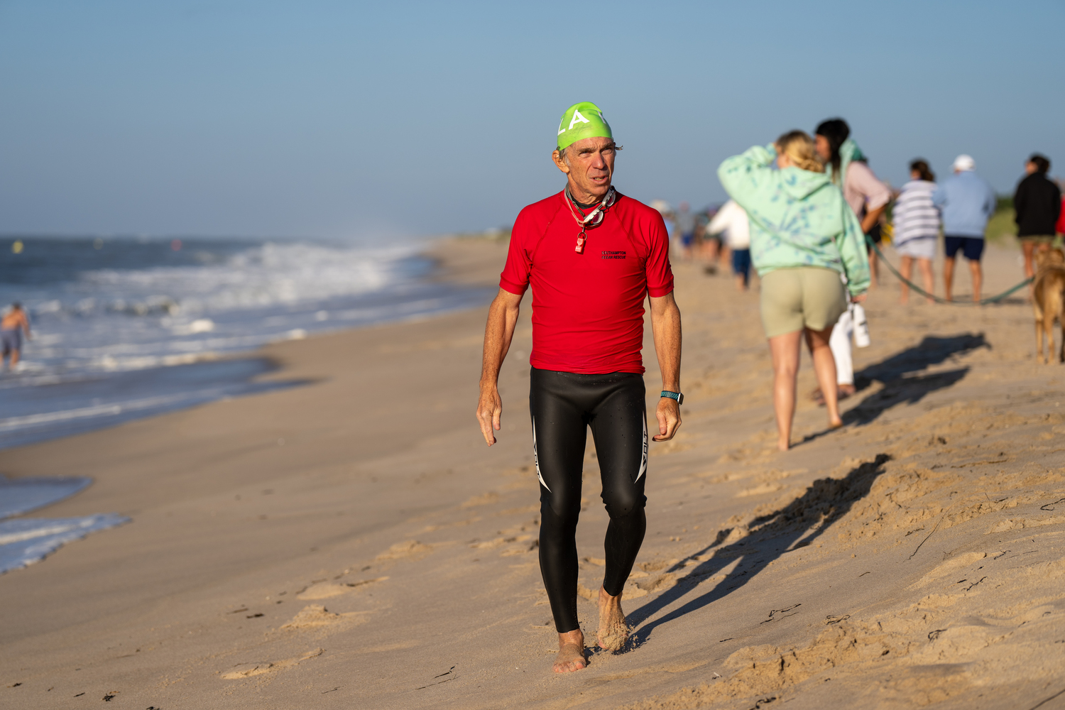 SVOR member Michael Wootton patrols the beach.  RON ESPOSITO