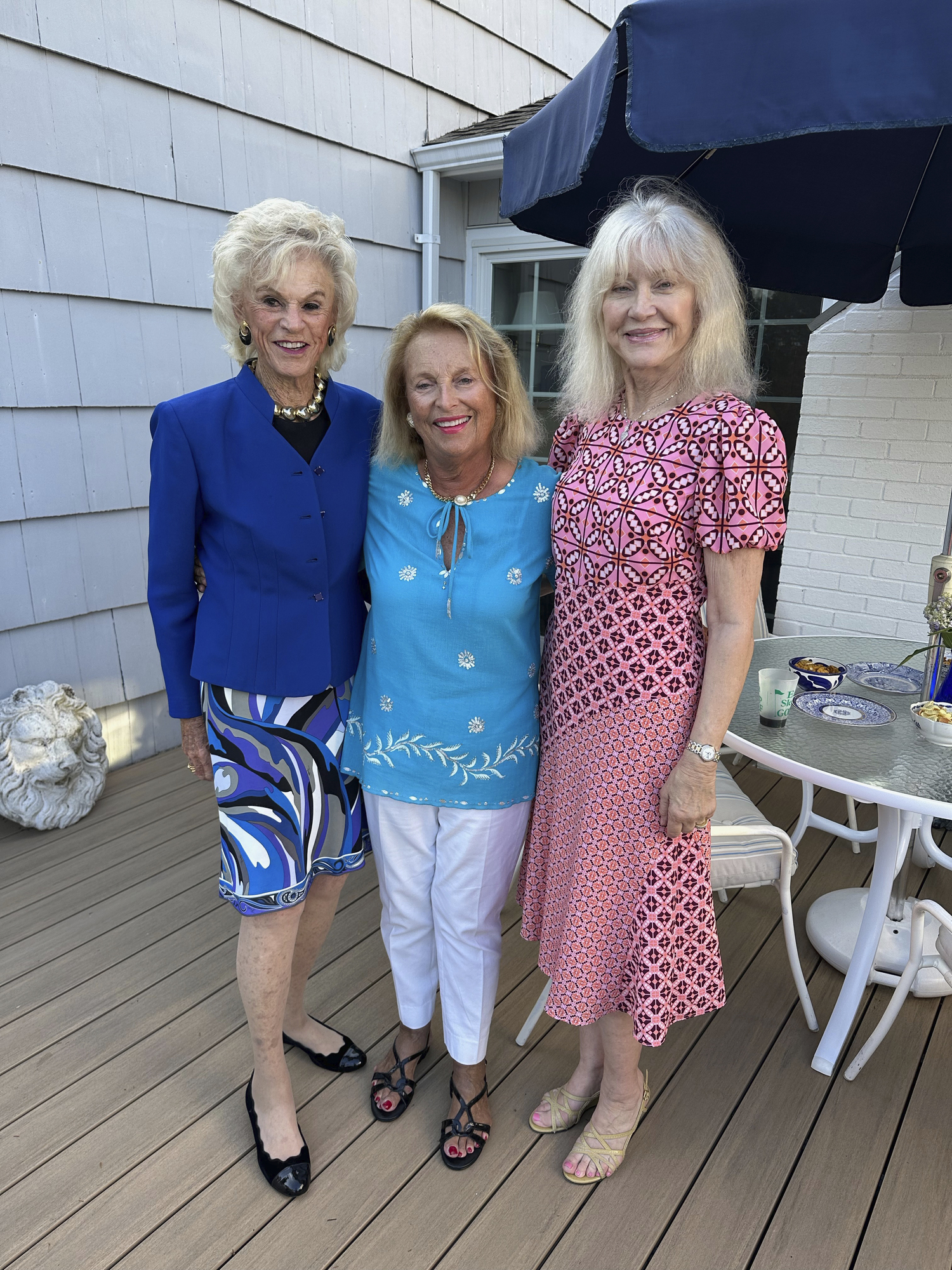 Susie Wagner, Mary Lou Swift and Astride Van Dyke at a private cocktail party.  GREG D'ELIA