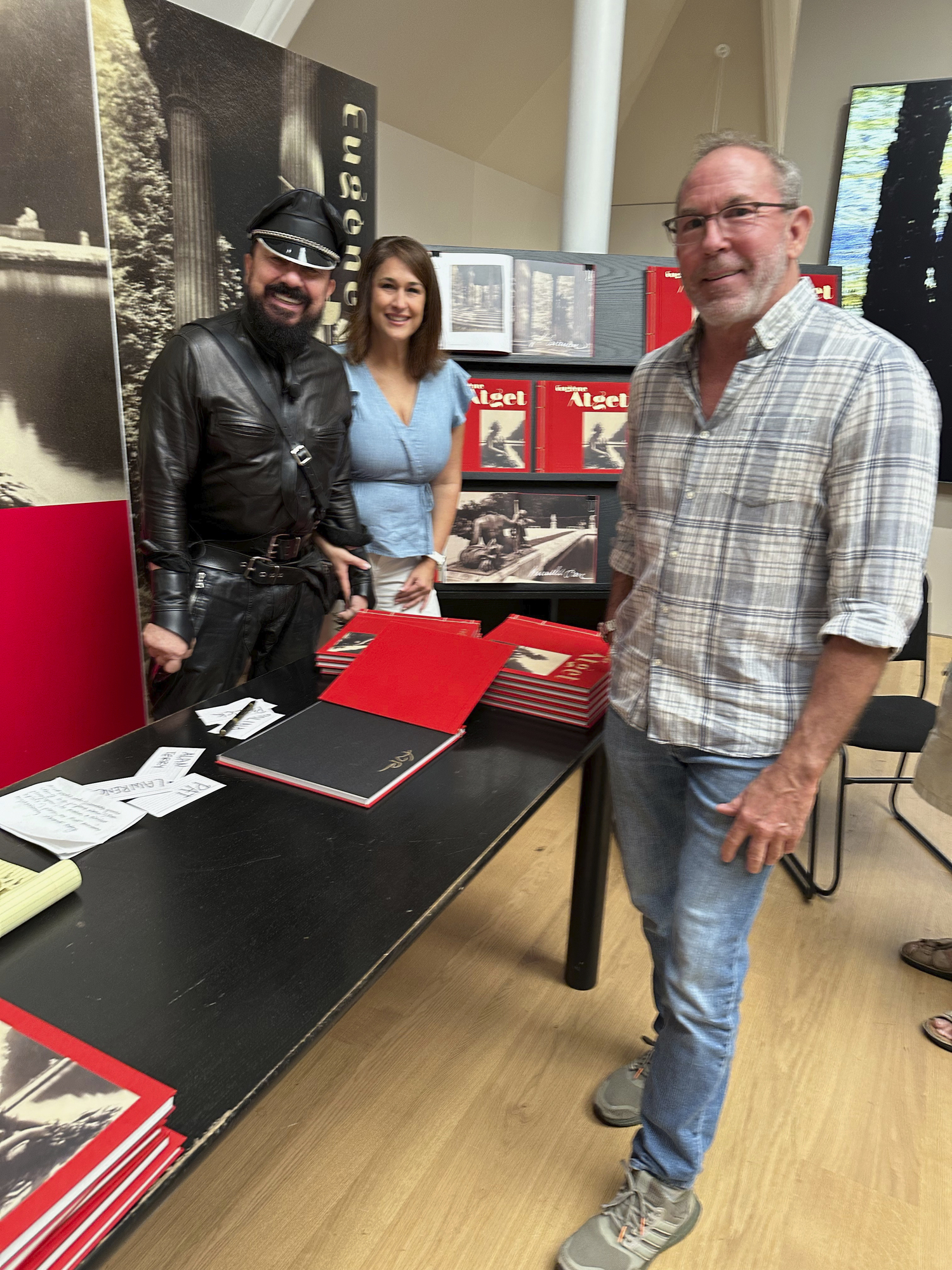 Peter Marino, Catherine Philbin and Patrick Cassidy at the Atget lecture and book signing.  GREG D'ELIA