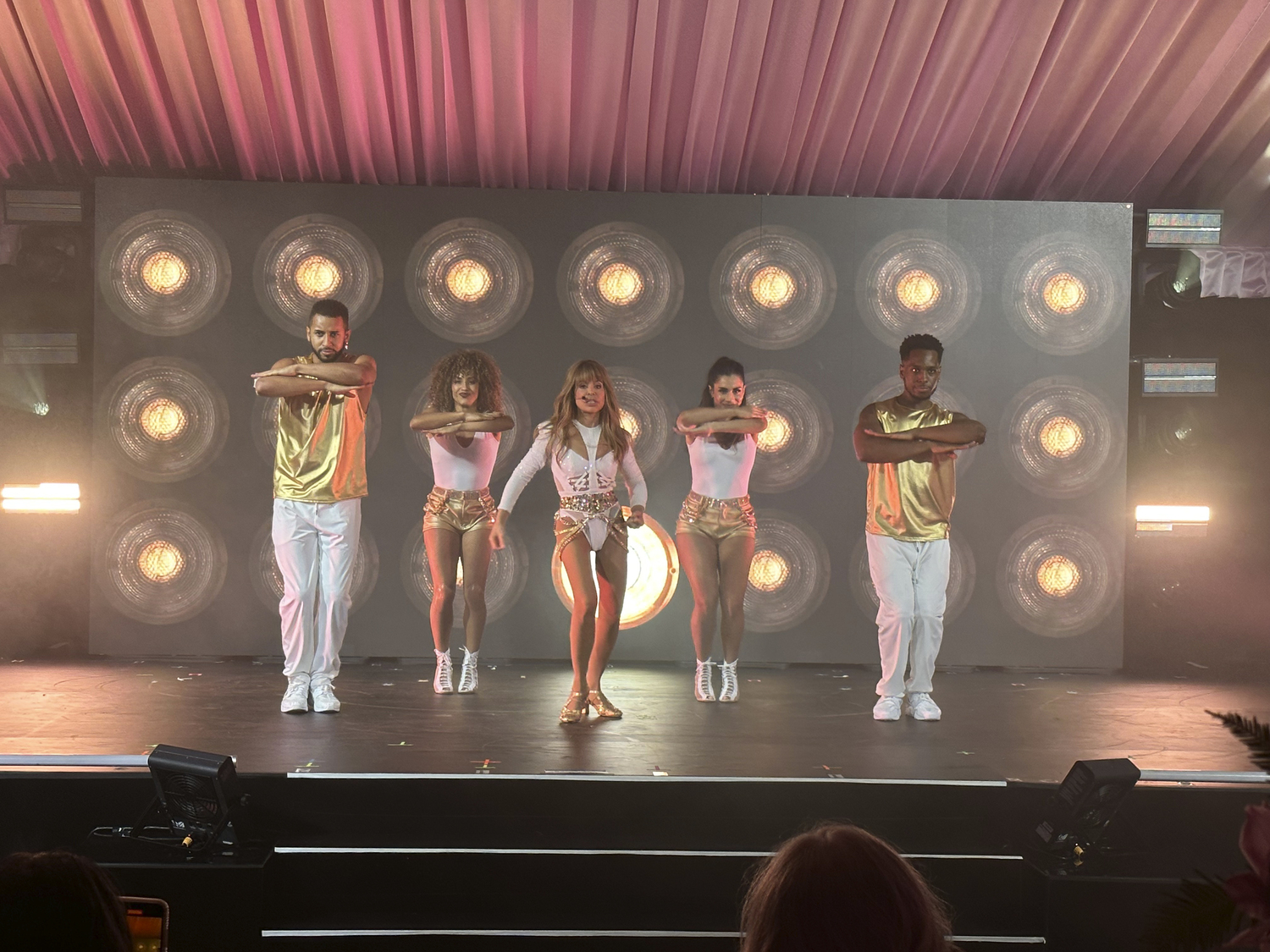 Paula Abdul and her dancers performing at Summer Hamptons Evening.  GREG D'ELIA