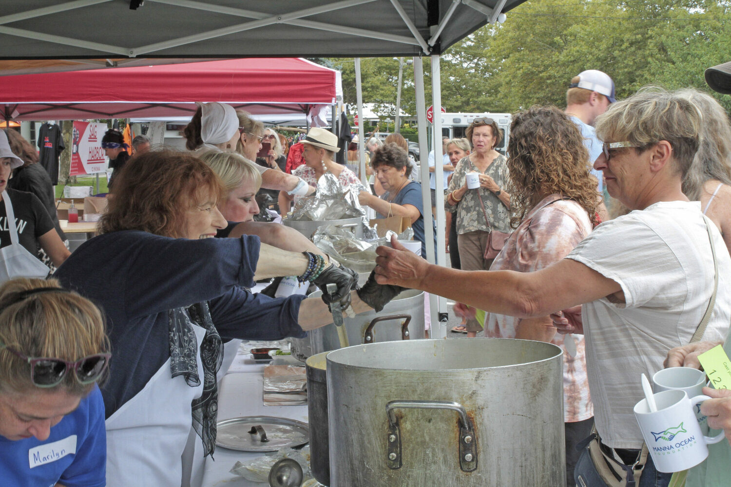 The clam chowder contest at HarborFest 2022.