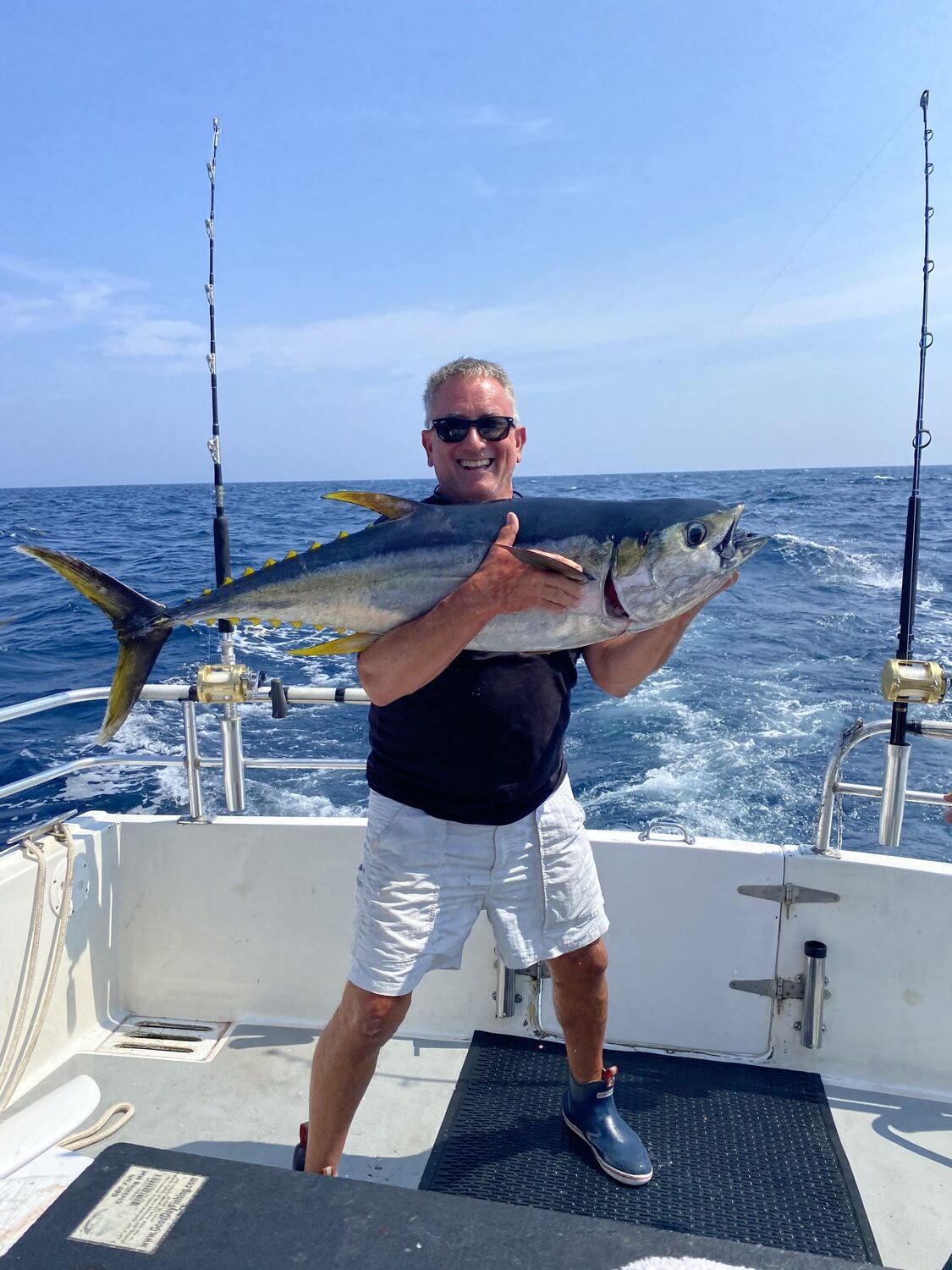 John Stafford of East Hampton caught this nice yellowfin while fishing aboard the Double D, a Montauk-based charter boat. 
CAPT. DAN GIUNTA