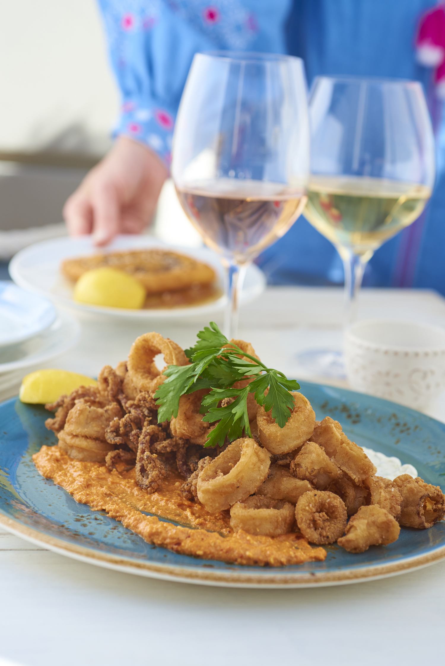 Calissa's calamari and saganaki is on the menu for Fall Long Island Restaurant Week. COURTESY CALISSA