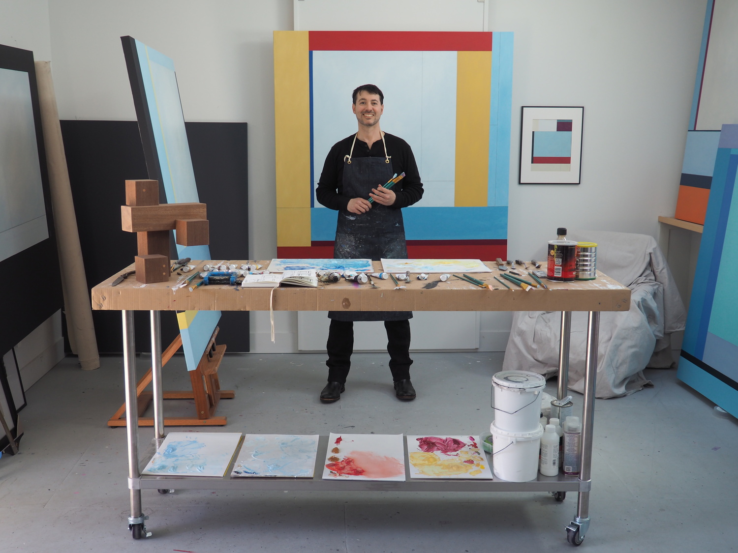 Artist Chris Kelly in his studio. COURTESY THE ARTIST