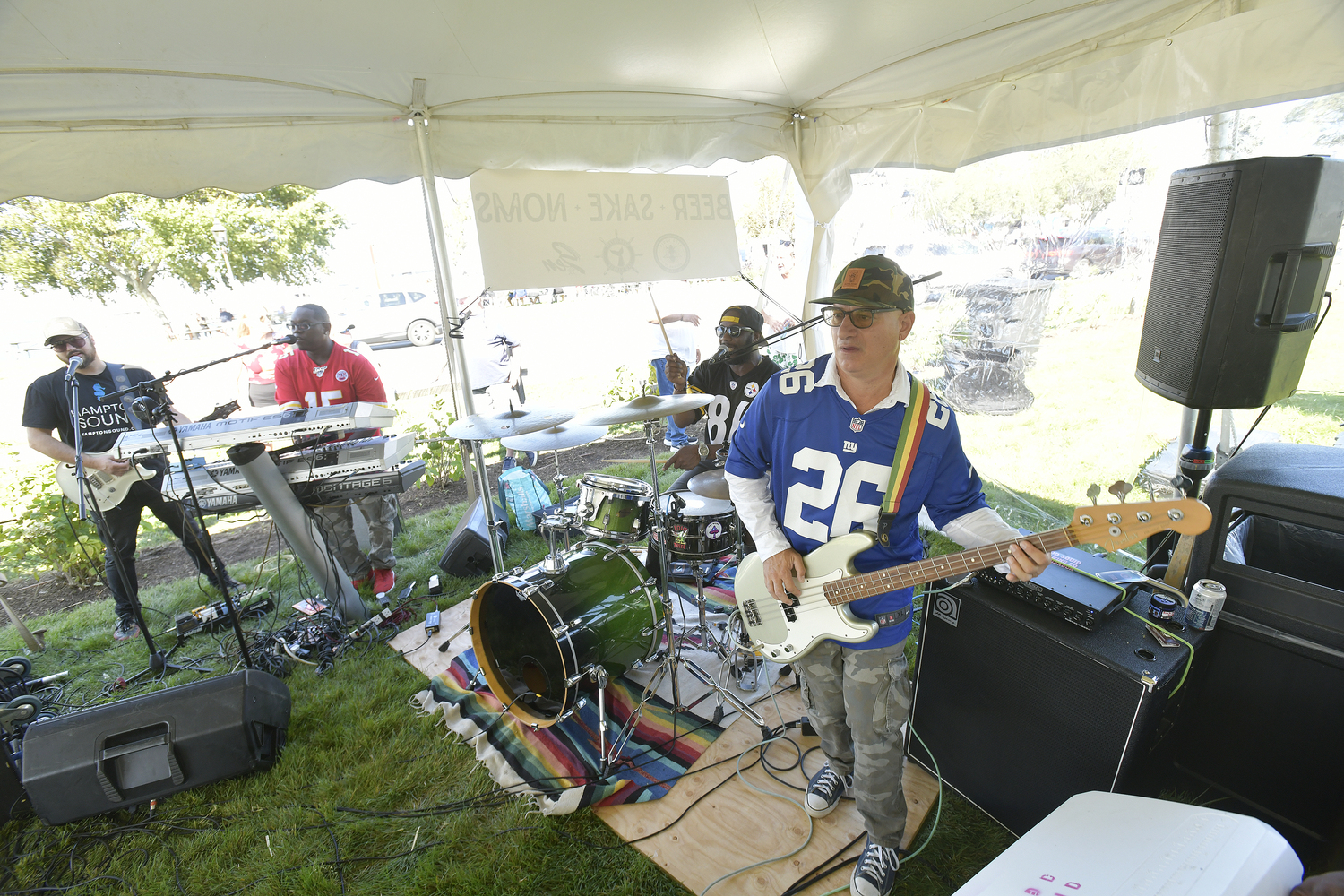 Rum Punch Mafia performs in Steinbeck Park on Sunday.  DANA SHAW