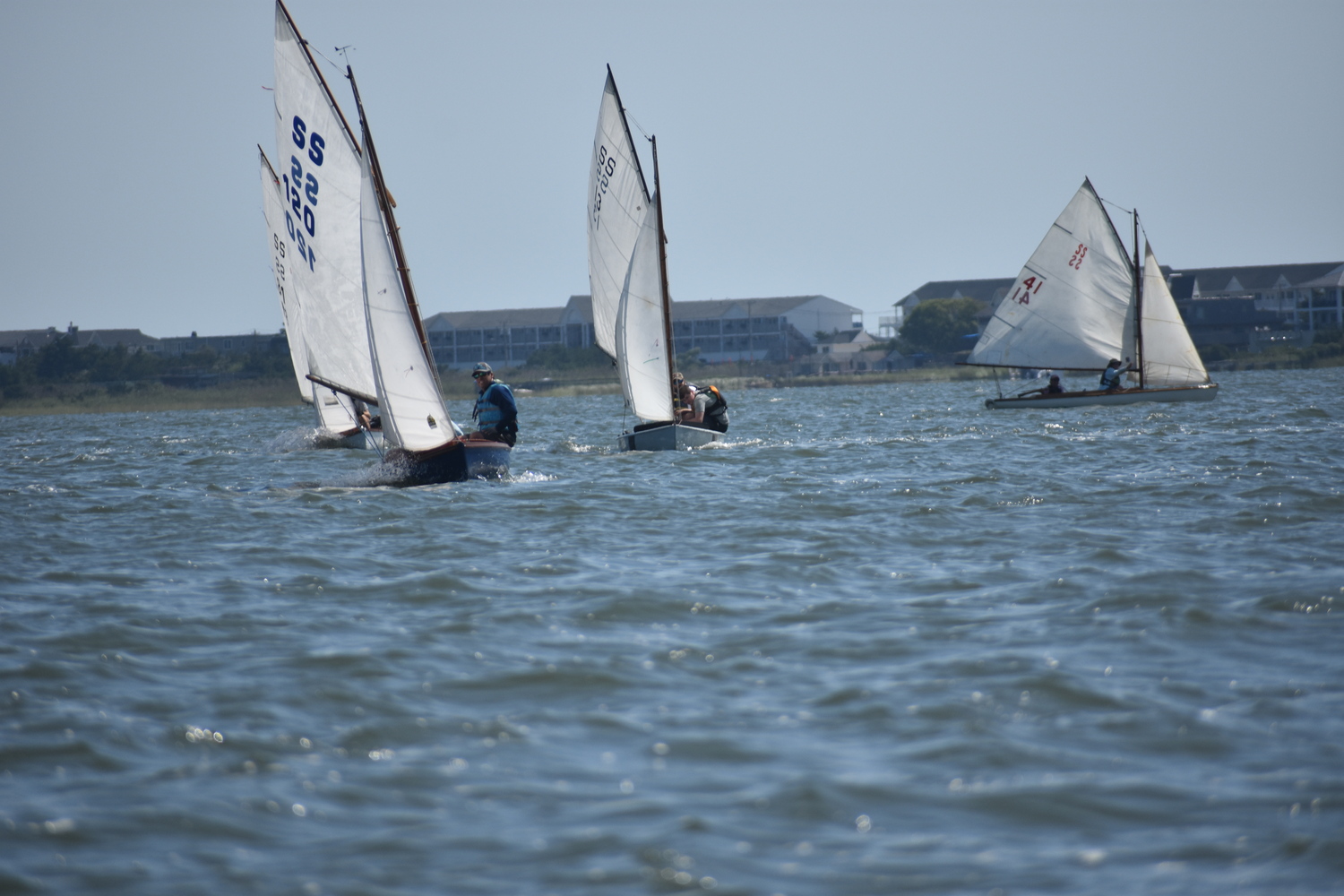 The SS Class took to the waters of Moriches Bay on Saturday for three races. DANIEL FLYNN