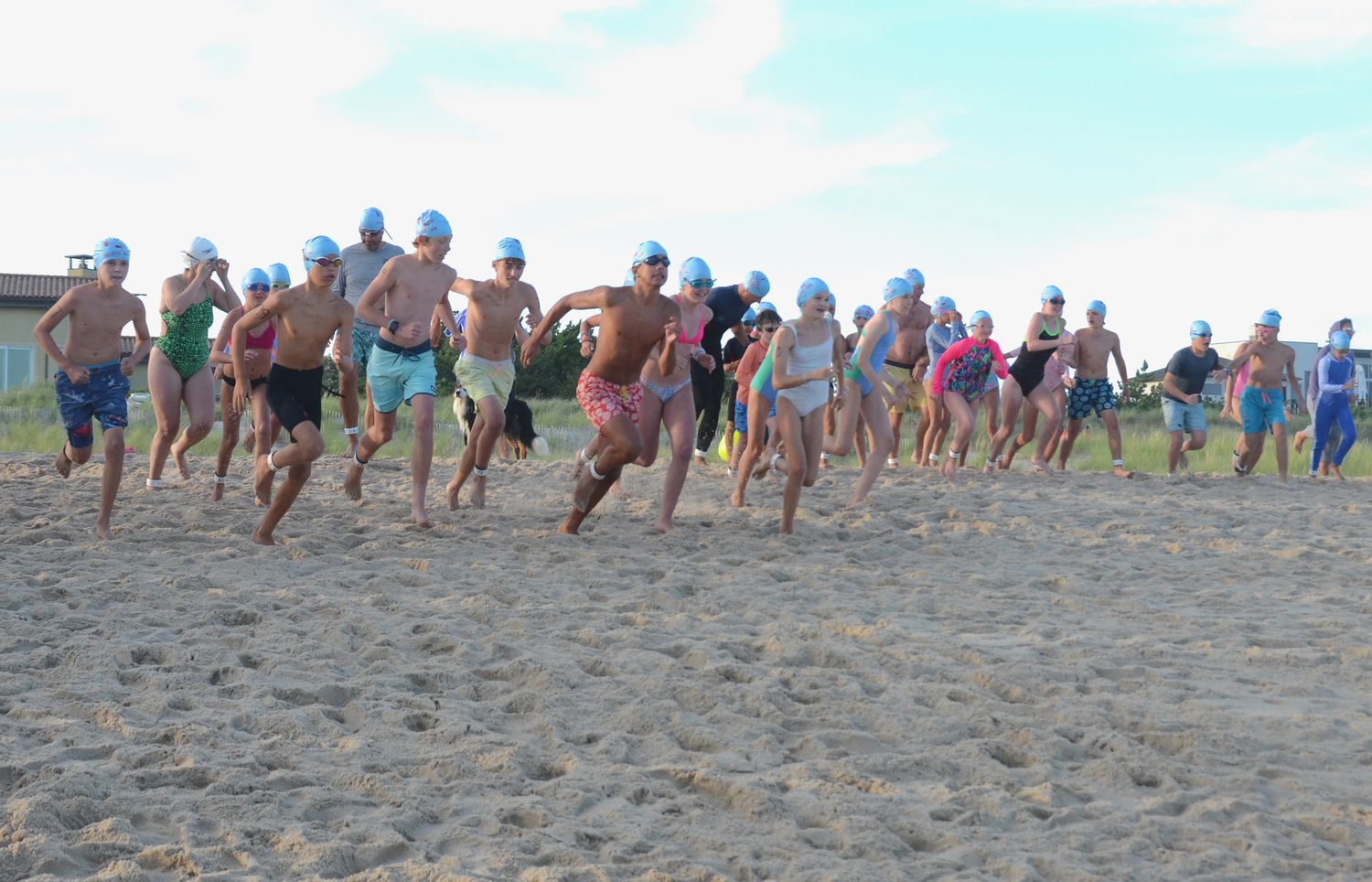 East Hampton Volunteer Ocean Rescue hosted its Red Devil Swim on Saturday at Atlantic Avenue Beach in Amagansett.   KYRIL BROMLEY