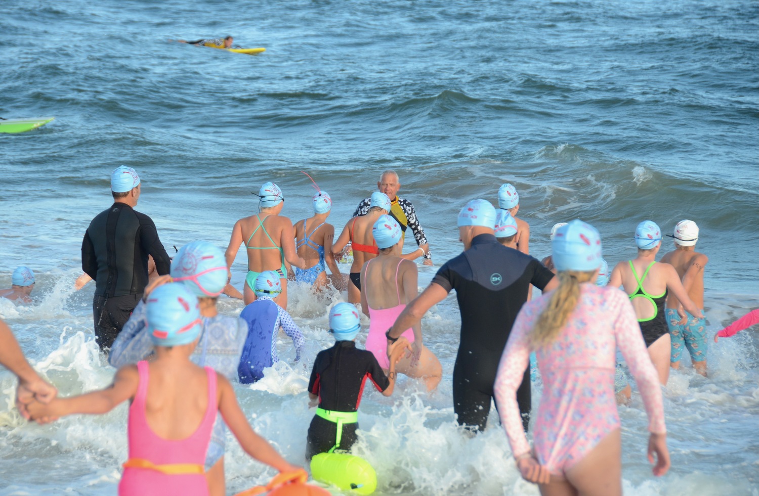 East Hampton Volunteer Ocean Rescue hosted its Red Devil Swim on Saturday at Atlantic Avenue Beach in Amagansett.   KYRIL BROMLEY