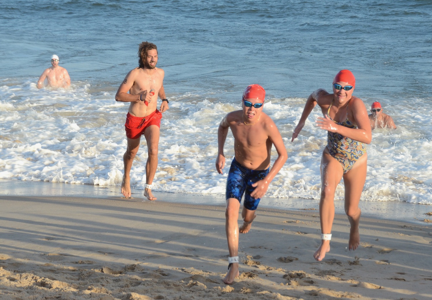 East Hampton Volunteer Ocean Rescue hosted its Red Devil Swim on Saturday at Atlantic Avenue Beach in Amagansett.   KYRIL BROMLEY