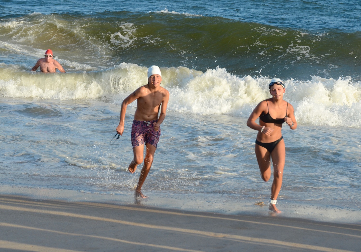 East Hampton Volunteer Ocean Rescue hosted its Red Devil Swim on Saturday at Atlantic Avenue Beach in Amagansett.   KYRIL BROMLEY