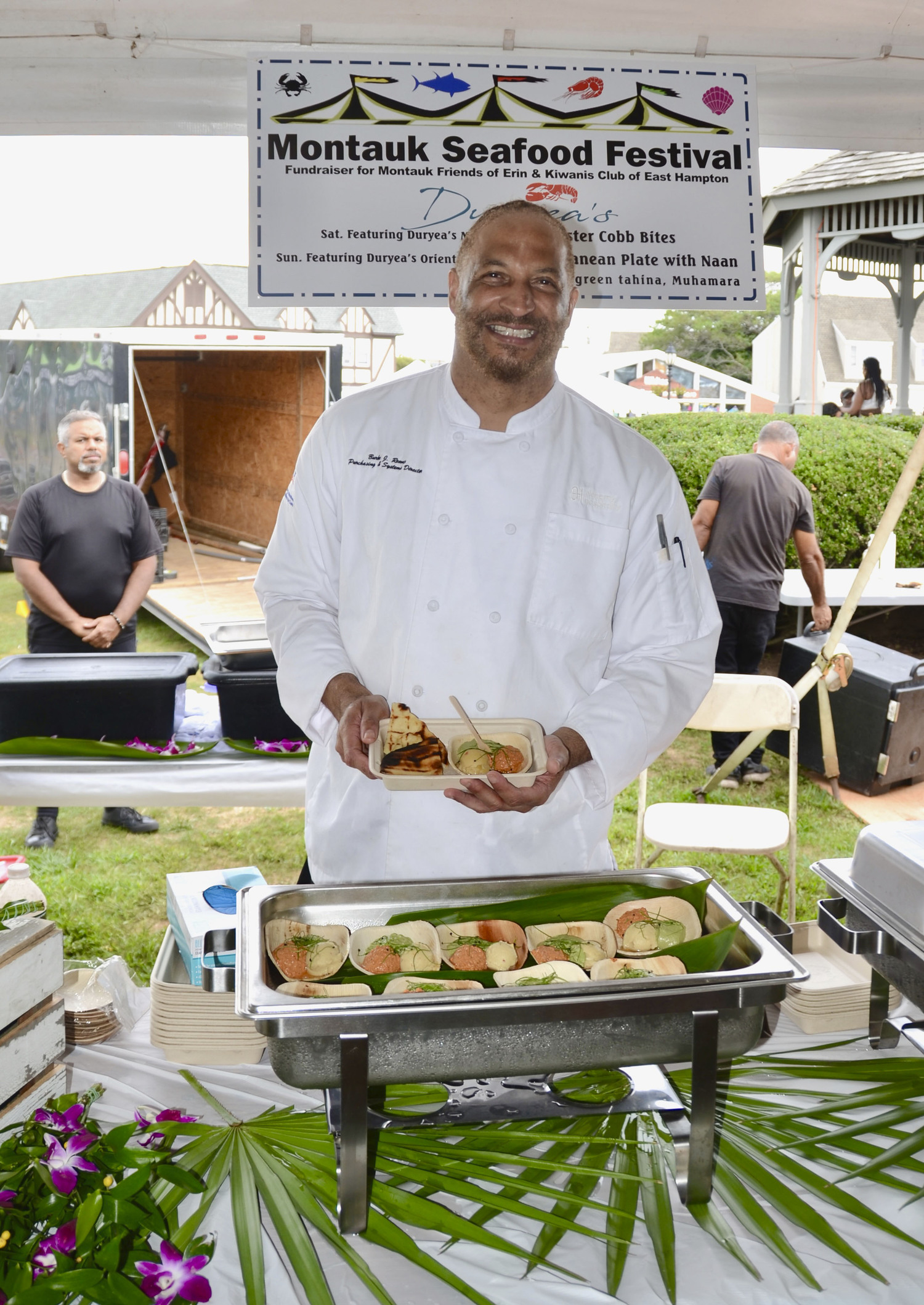 Burke Reeves. of Duryea’s at the Montauk Seafood Festival on Sunday to Benefit the Montauk Friends of Erin and the Kiwanis Club of East Hampton .  KYRIL BROMLEY