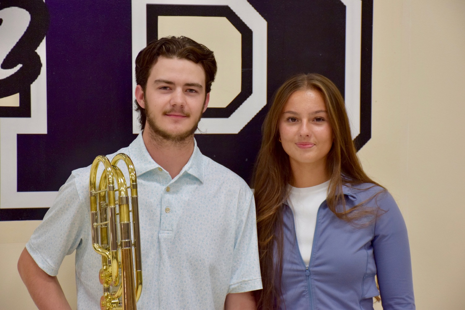 Hampton Bays High School students Rieve Nydegger and Nellie Nicolova have been named as 2023 All-County musicians. COURTESY HAMPTON BAYS SCHOOL DISTRICT