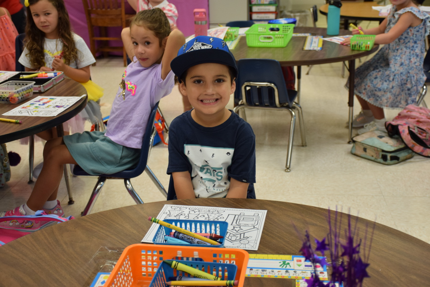 Hampton Bays School District students returned to the classroom on September 6. Among them were  kindergartner, the Class of 2036. COURTESY HAMPTON BAYS SCHOOL DISTRICT