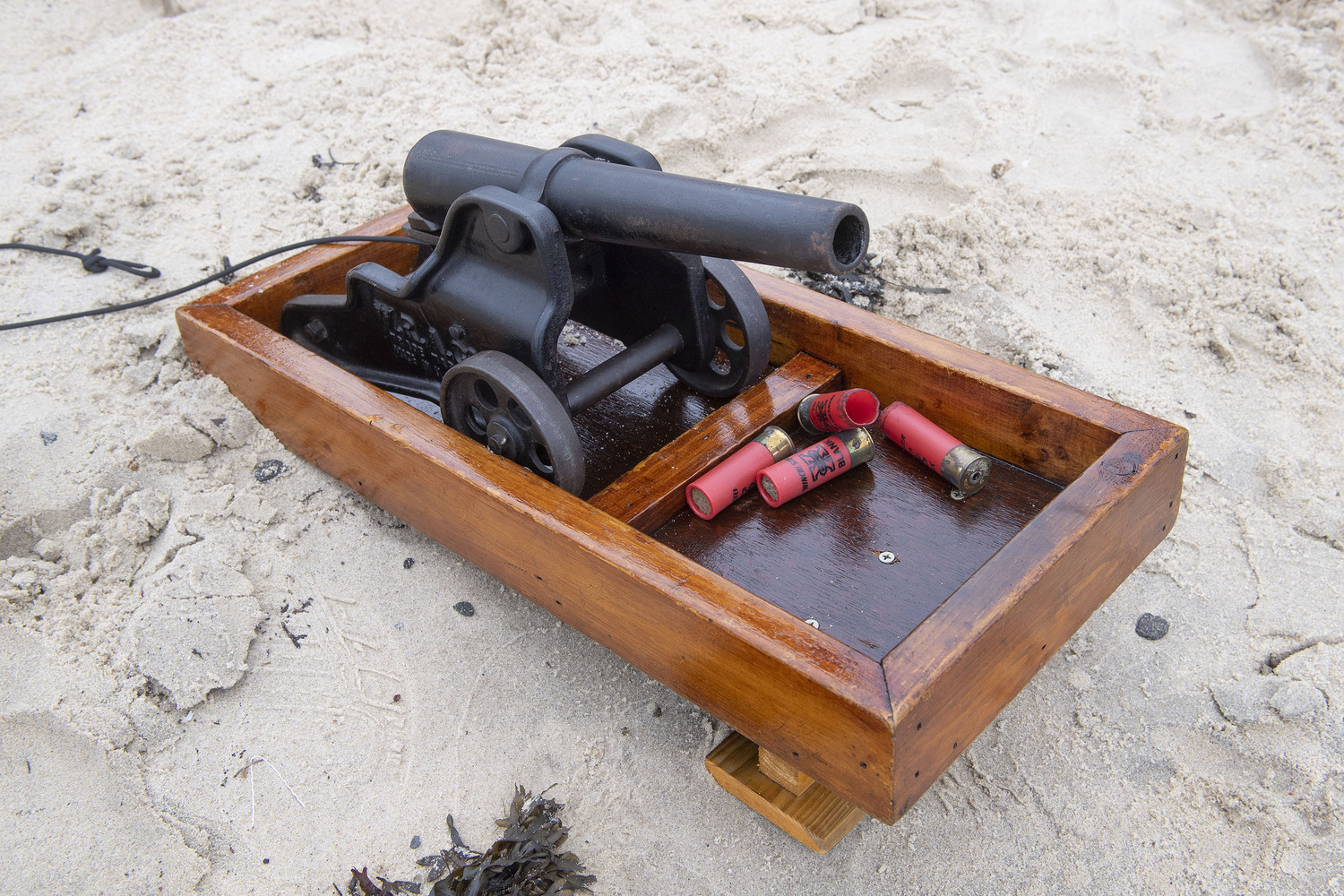 The vintage cannon, used to start off a whaleboat race during the 2018 Harborfest celebration.   MICHAEL HELLER