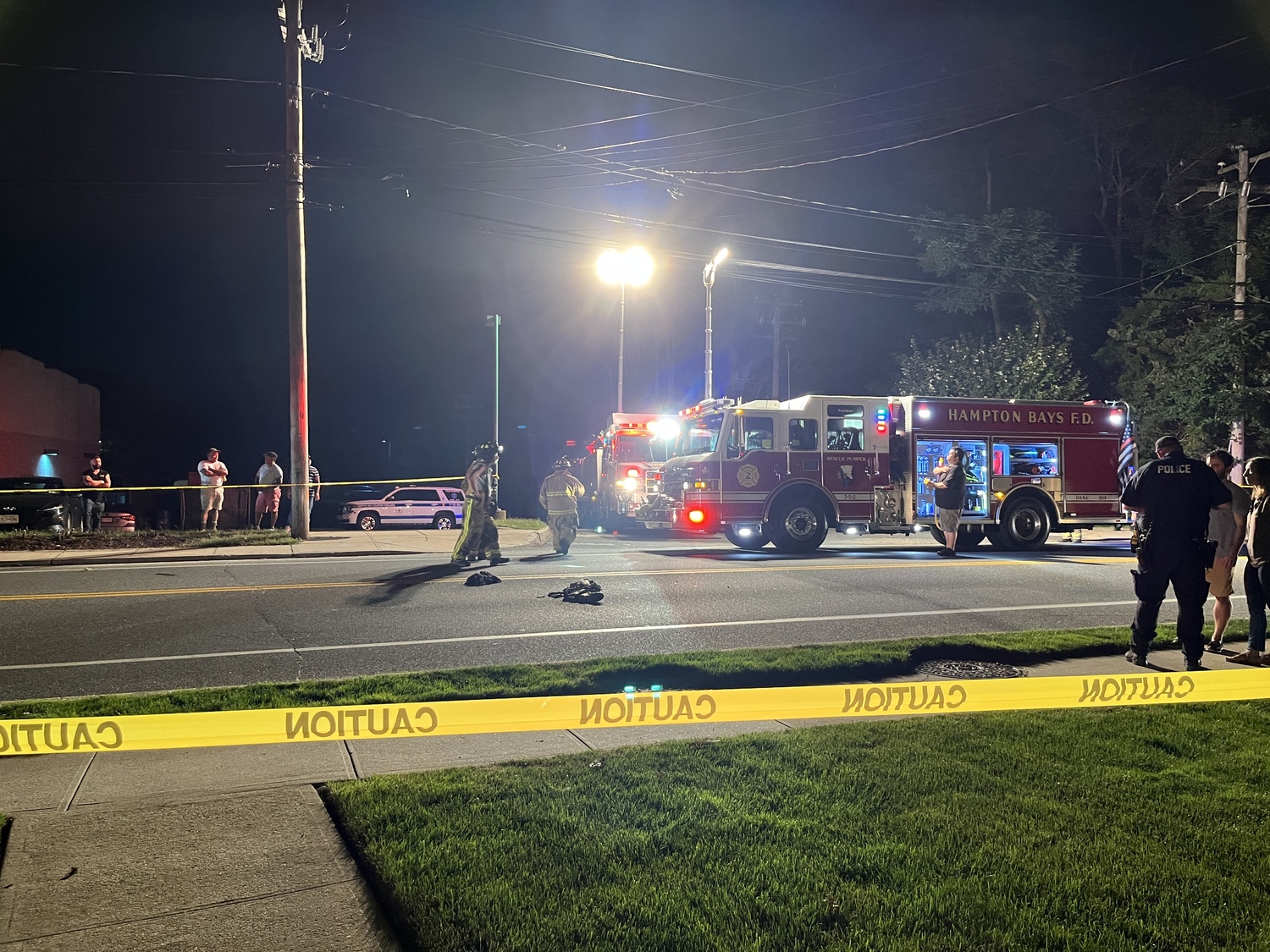 A pedestrian was killed after being hit by a hit-and-run driver in Hampton Bays Friday night.