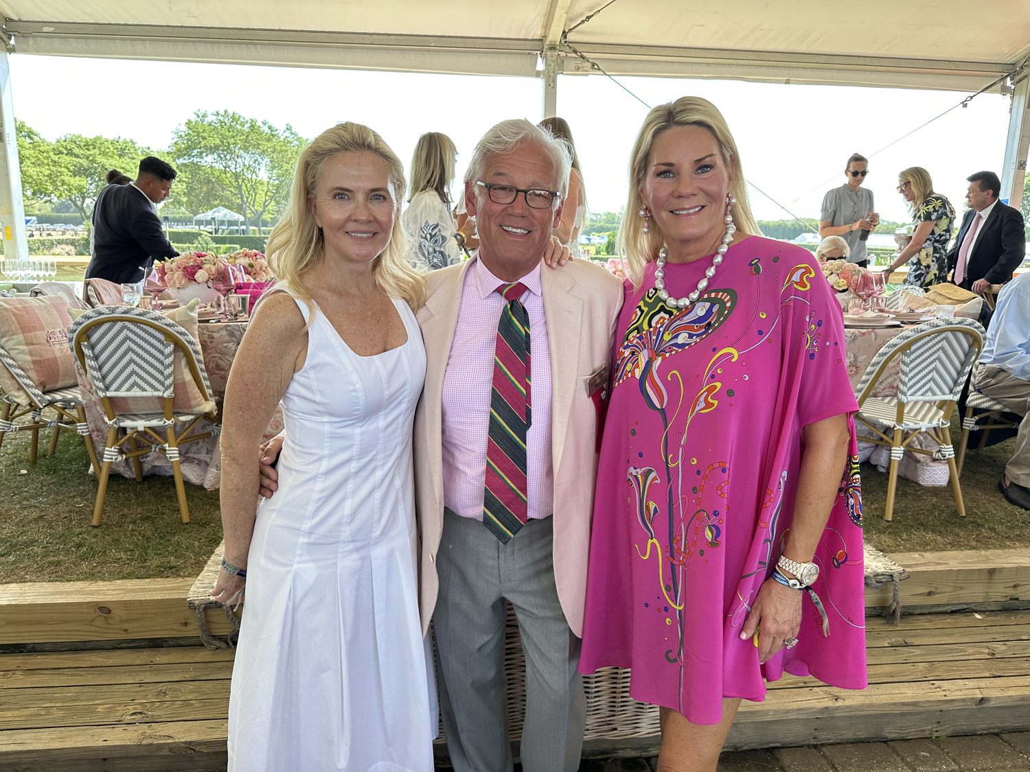 Cornelia Guest, Joe Pugliese and Kelli Ford at the Hampton Classic. GREG D'ELIA