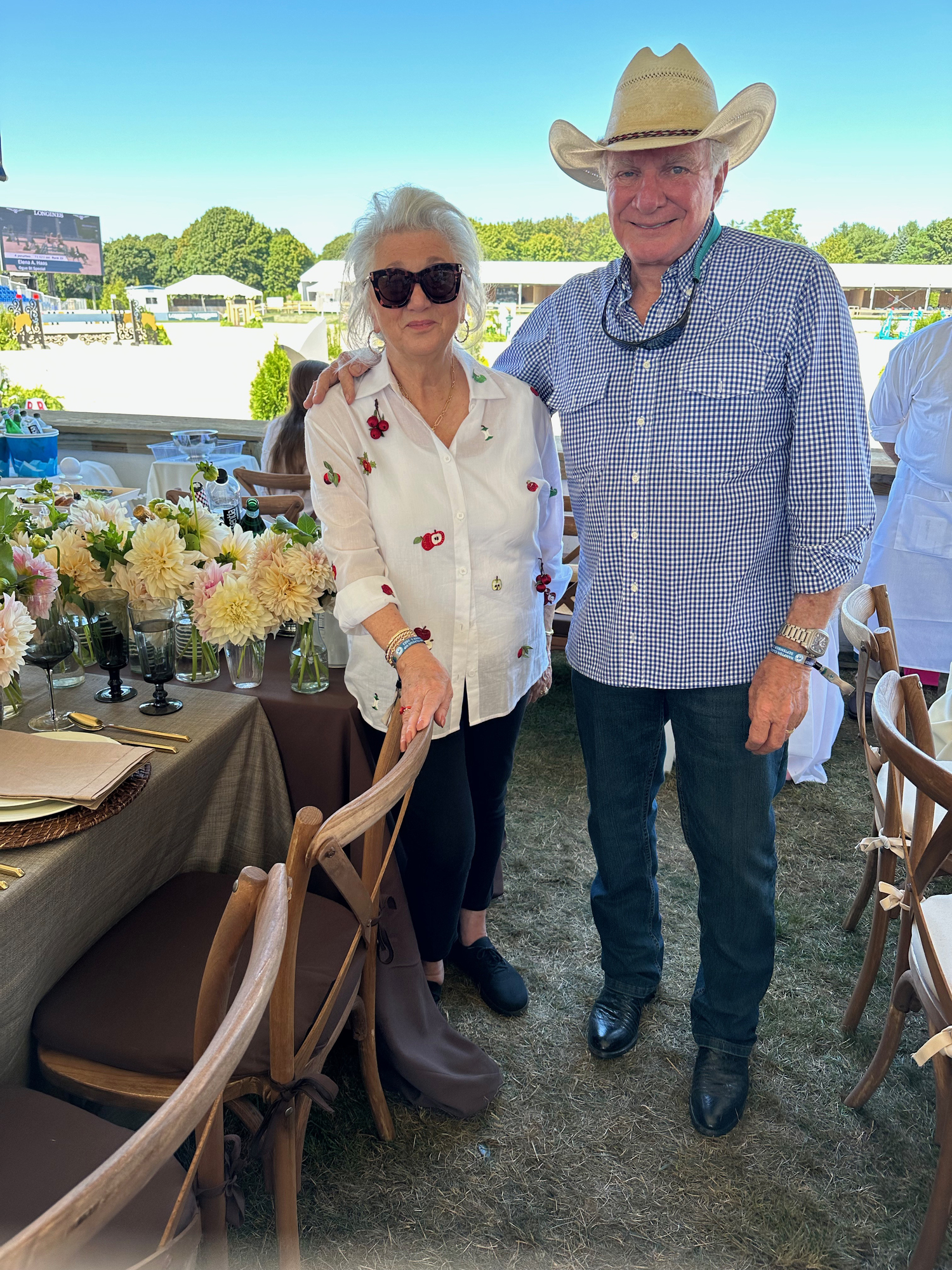 Sybil and David Yurman at the Hampton Classic.  GREG D'ELIA