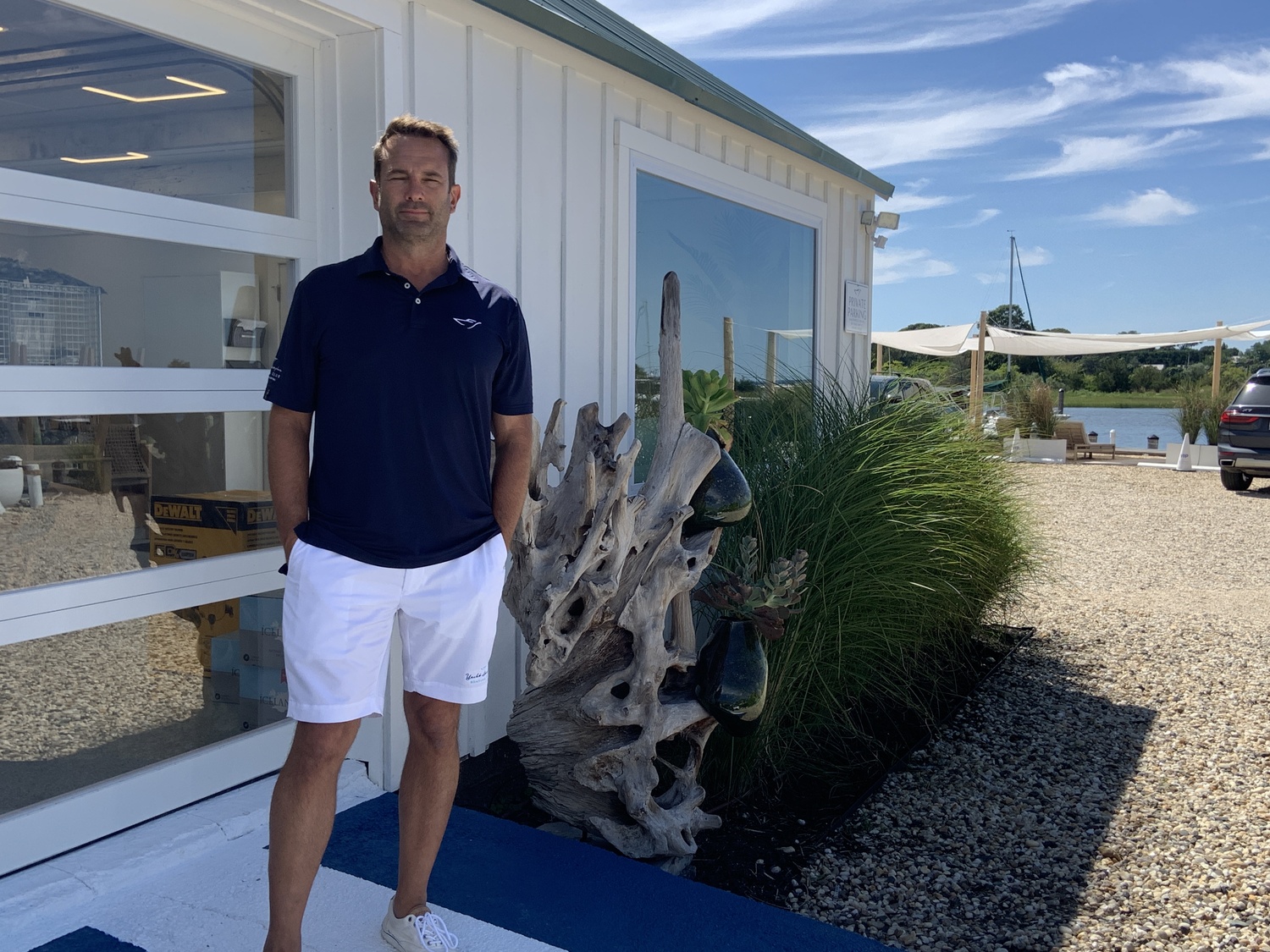 Joe Ialacci, the owner of the Yacht Hampton Boat Club, at the site of the former Hidden Cove Marina in Noyac. STEPHEN J. KOTZ