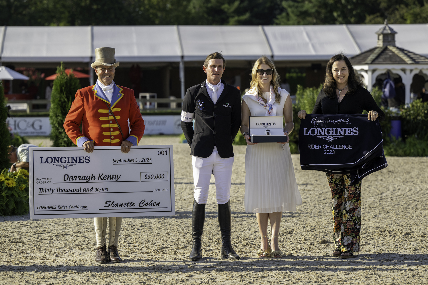Irish rider Darragh Kenny won the Longines Rider Challenge for accumulating the most points throughout the week in the open jumper classes at the Classic. MARIANNE BARNETT