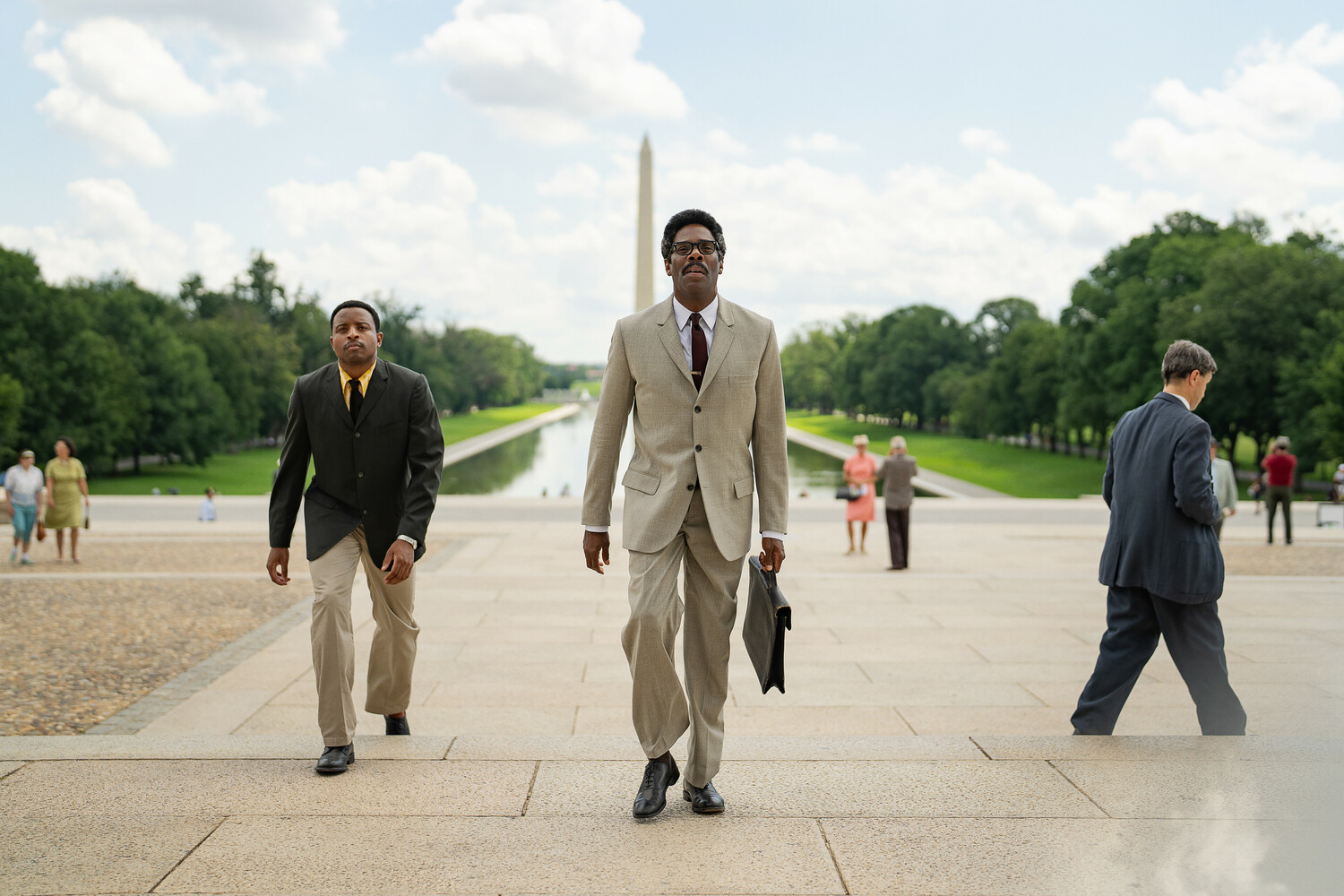 Left, Aml Ameen as Martin Luther King and Colman Domingo as Bayard Rustin in George C. Wolfe’s film 