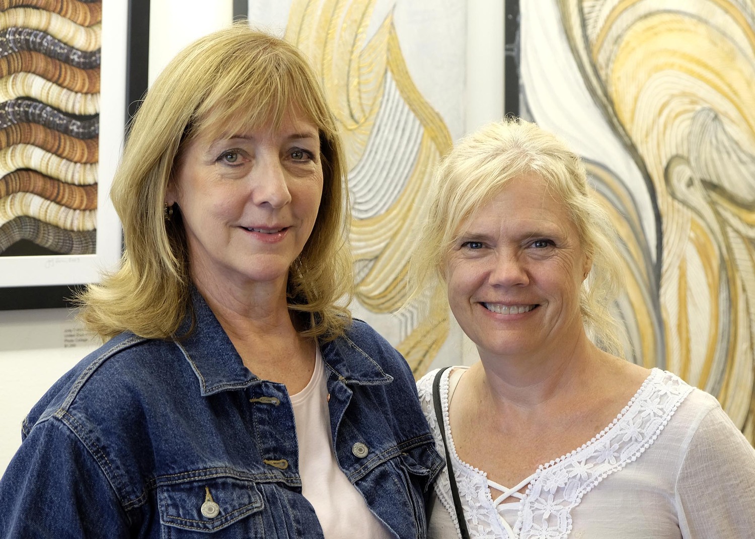 The Southampton Artists Association hosted a reception for its Labor Day Exhibit at the Southampton Cultural Center on Saturday. Among those attending were board members Pamela Morrison and Danielle Leef. COURTESY SOUTHAMPTON ARTISTS ASSOCIATION