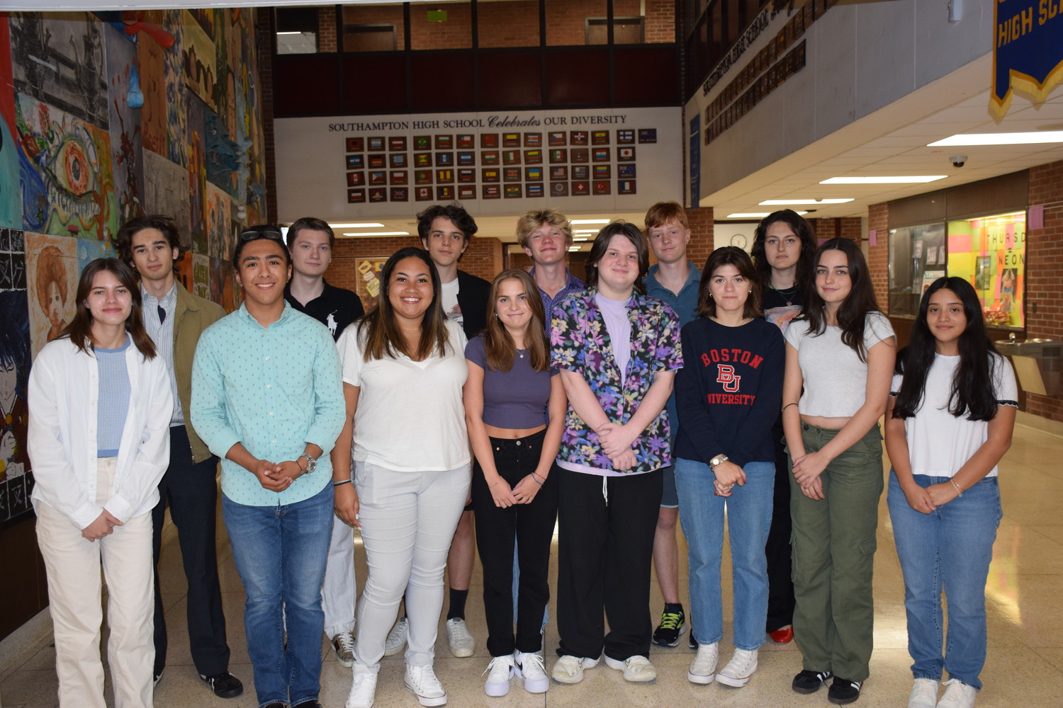 Fourteen students at Southampton School District have received special Advanced Placement designations based on achievement in college-level coursework. COURTESY SOUTHAMPTON SCHOOL DISTRICT