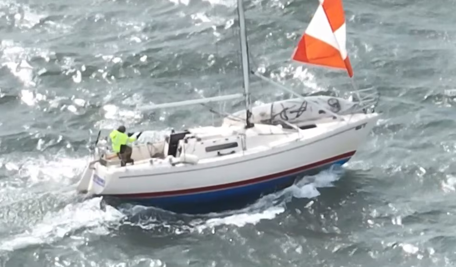 sailboat caught in hurricane