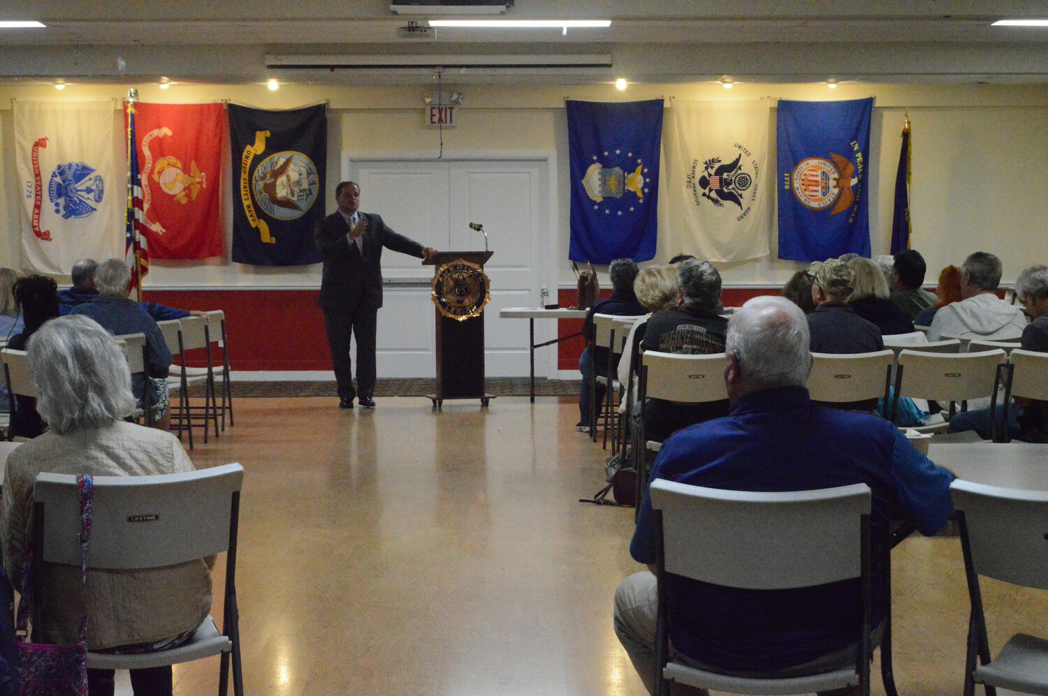 Suffolk County District Attorney Ray Tierney talks Tranq, Guns, Gilgo at Hampton Bays American Legion Hall  TOM GOGOLA