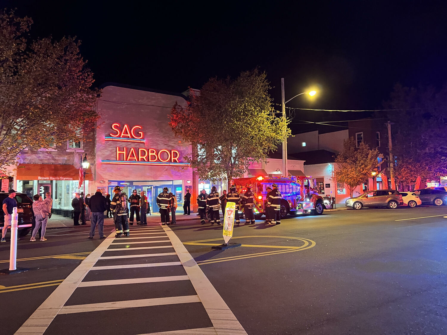 The Sag Harbor Cinema was evacuated Monday night when a smokey odor was detected in the building.