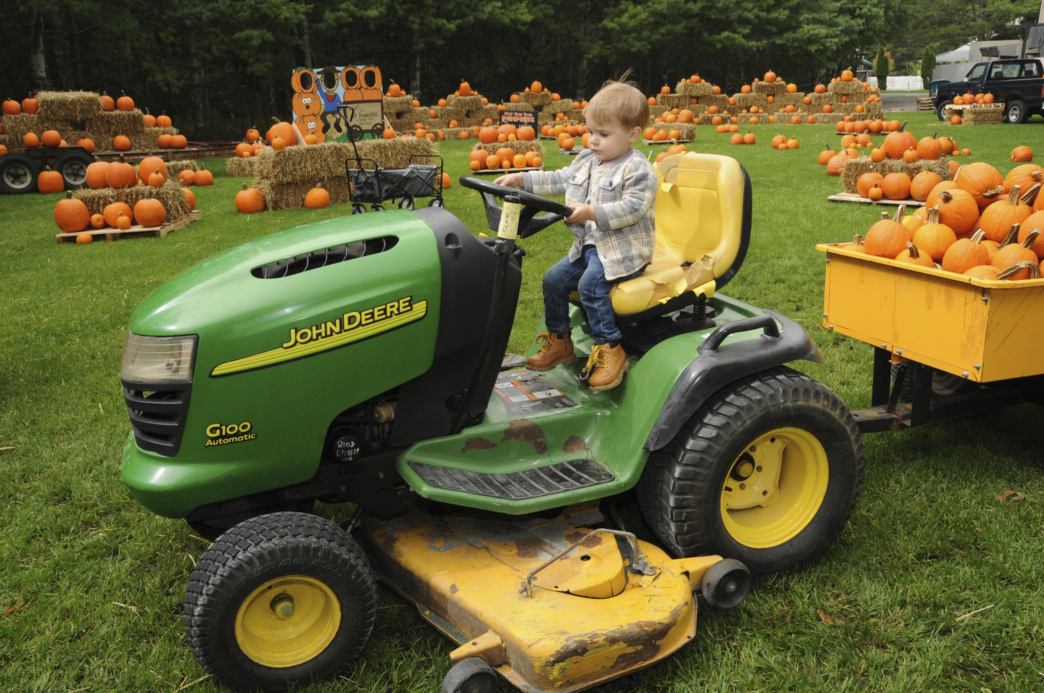 Liam Samot at the Fall Festival at The Clubhouse in East Hampton on Sunday.   RICHARD LEWIN