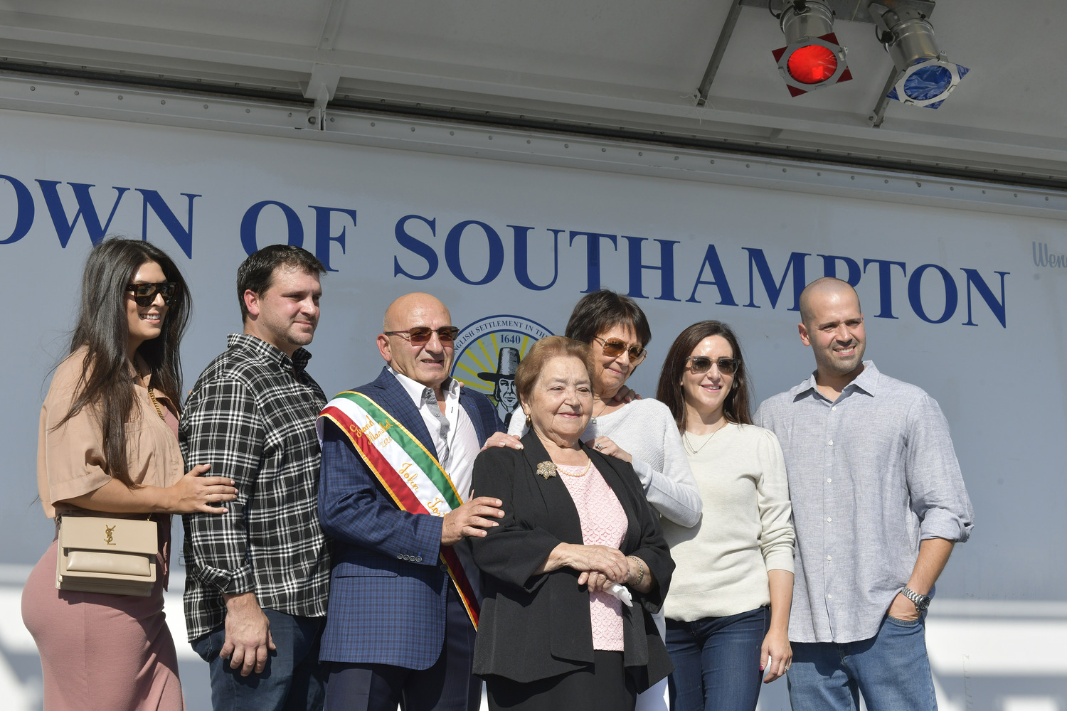 San Gennaro Feast of Hamptons Grand Marshal John Tortorella with his family.