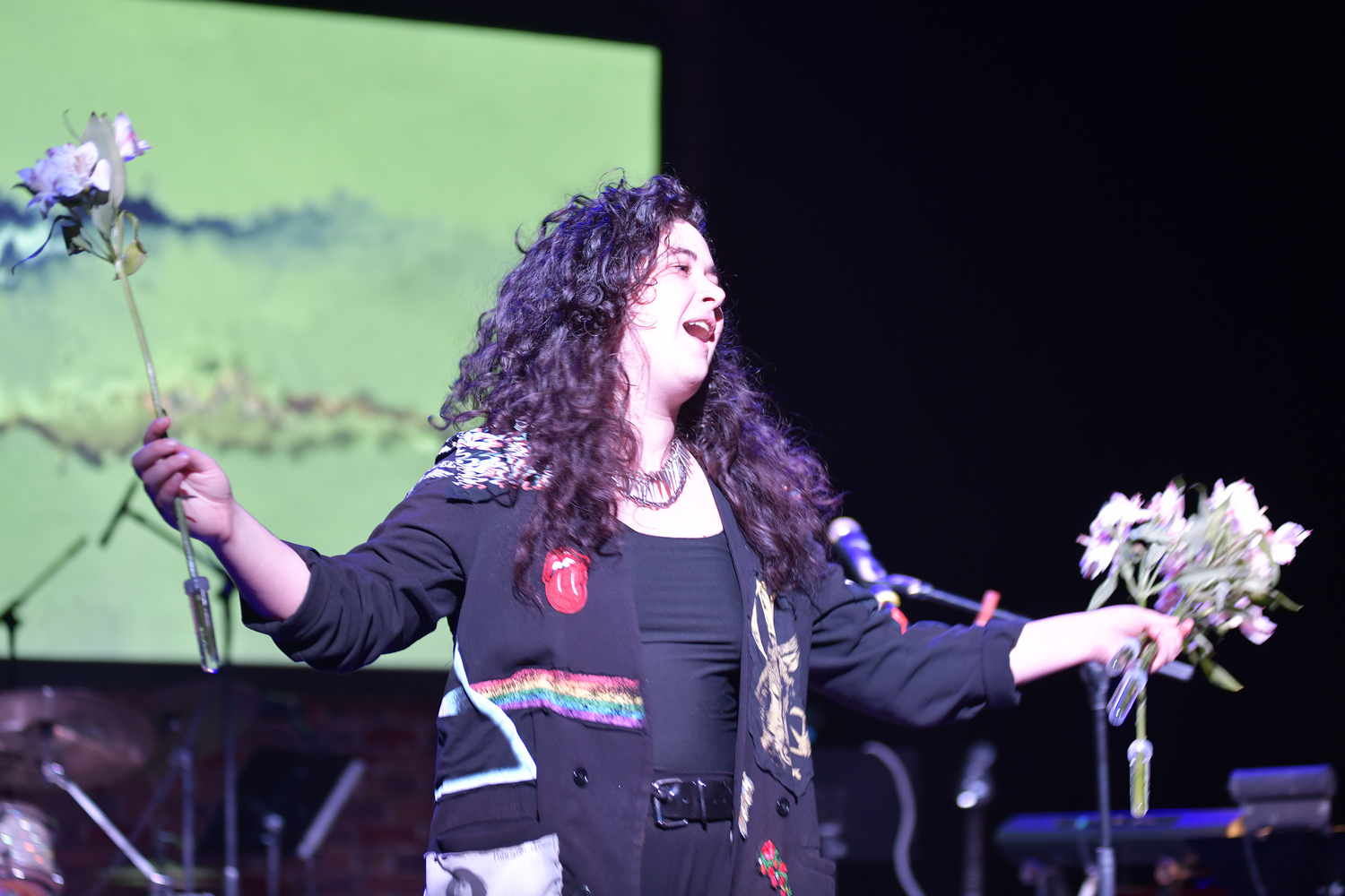 Sara Hartman performs her new album at the Bay Street Theater during the Sag Harbor American Music Festival on Saturday night.  DANA SHAW