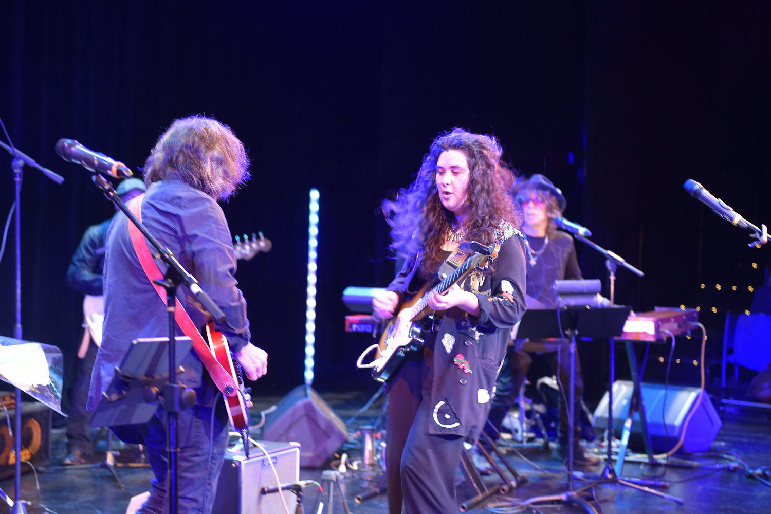 Klyph Black and Sara Hartman on Saturday night at the Bay Street Theater during her performance with Joe Delia & Friends.  DANA SHAW