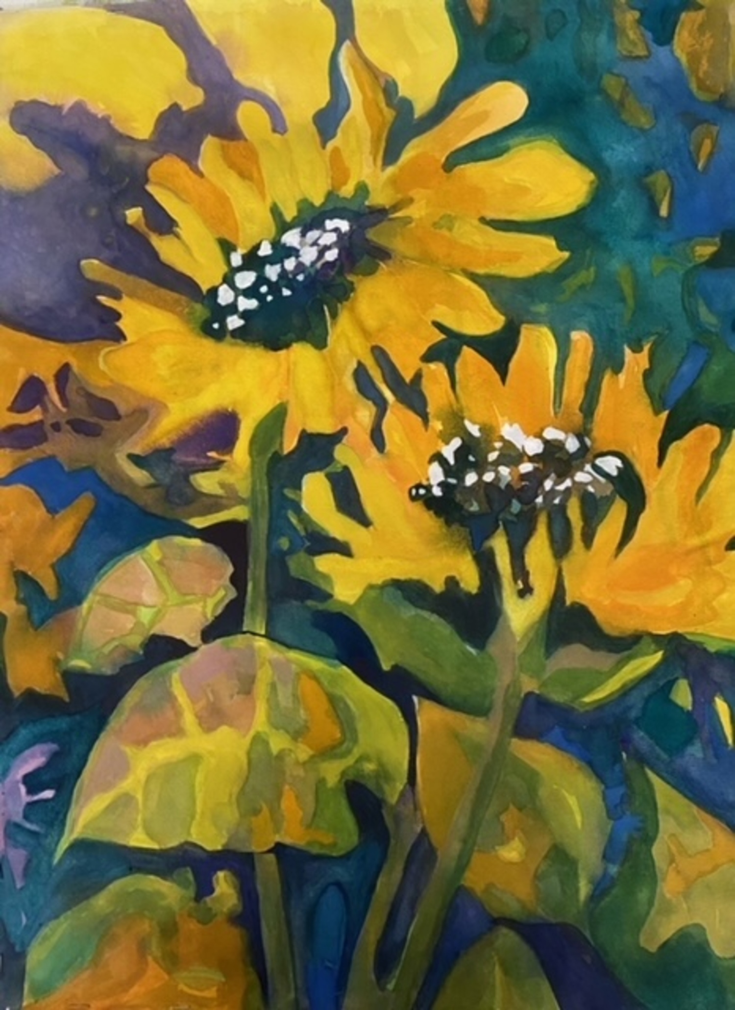 A floral painting by Debra Domingos will be on view“It’s About Time,” an exhibition by the artists of Thirty Squared Art Collective at The Art Gallery at Borghese Vineyard & Winery in Cutchogue. COURTESY THE ARTIST