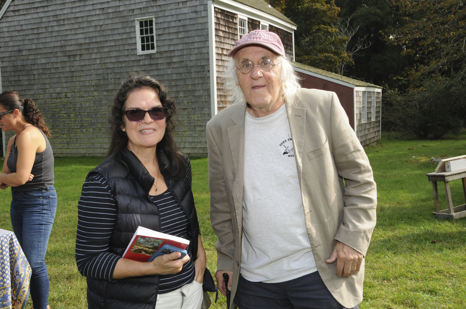 Cora Diaz and Hugh King at Duck Creek Arts Center in Springs on Sunday. The Peter Matthiessen Center, Joanne Friedland Roberts and Daniela Kronemeyer presented 