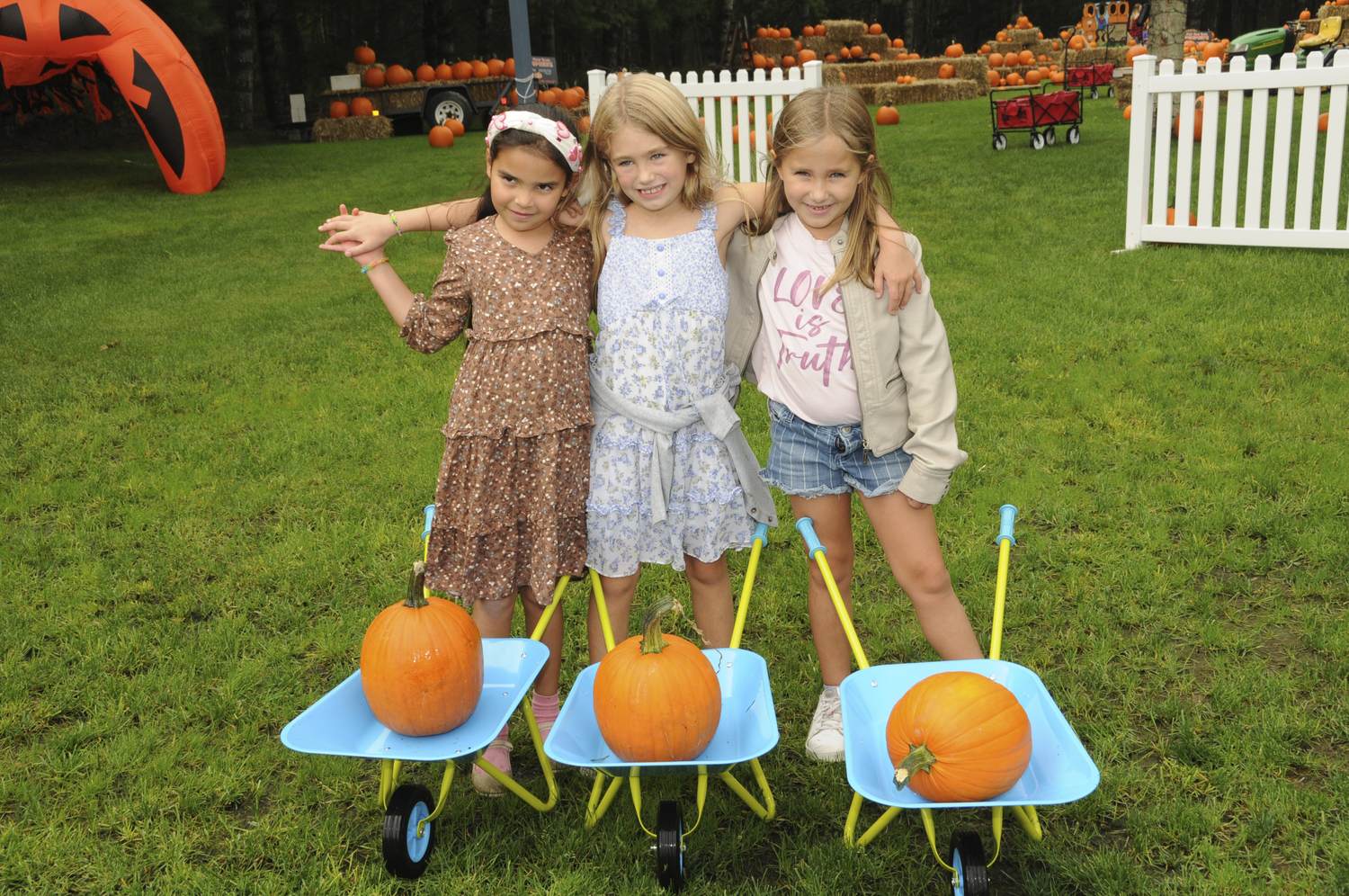 Emilie Benson, Tabitha Kelley and Jocelyn Hugo at the Fall Festival at The Clubhouse in East Hampton on Sunday.   RICHARD LEWIN