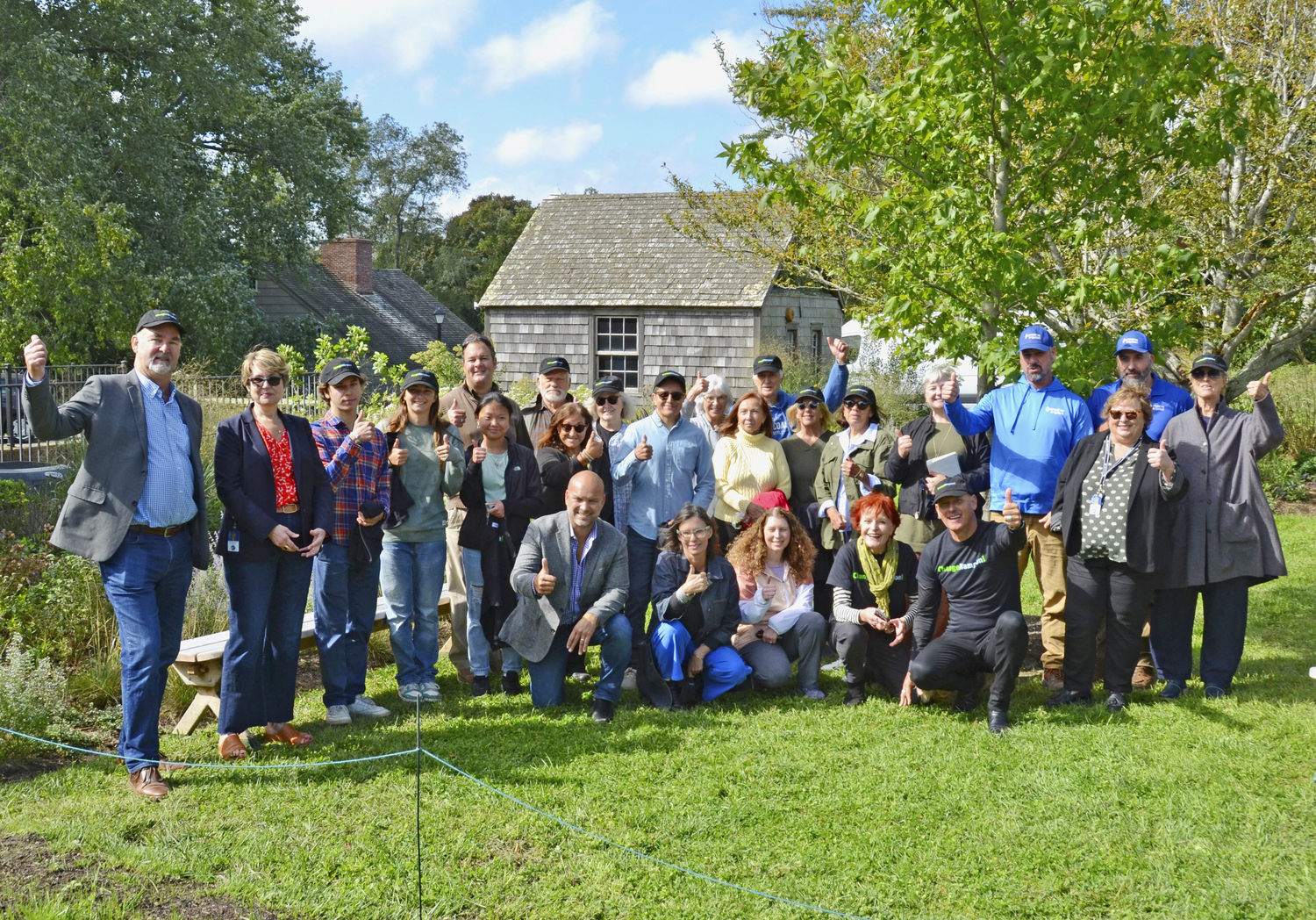 On September 27, The town of East Hampton and  ChangeHampton  honored funders, businesses, town departments, and volunteers, including East Hampton Middle and High School students, who contributed to bringing the East Hampton Town Hall pollinator garden to fruition.   KYRIL BROMLEY