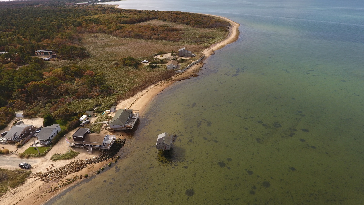 The owners of a house in Lazy Point have sued the East Hampton Town Zoning Board of Appeals seeking to compel them to grant the property permission for a permanent sea wall to halt erosion at the property in an area where other houses have been lost to the sea as the shoreline has retreated. 
MICHAEL WRIGHT