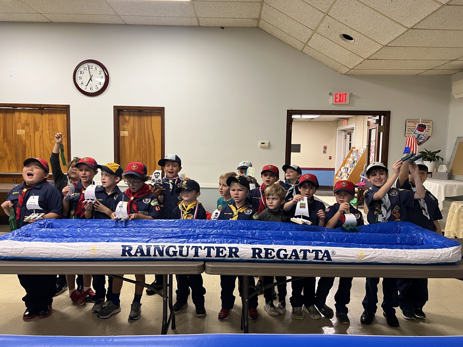 Hampton Bays Cub Scout Pack 483 hosted its annual Raingutter Regatta on Thursday, October 26. COURTESY HEATHER HAYNIA