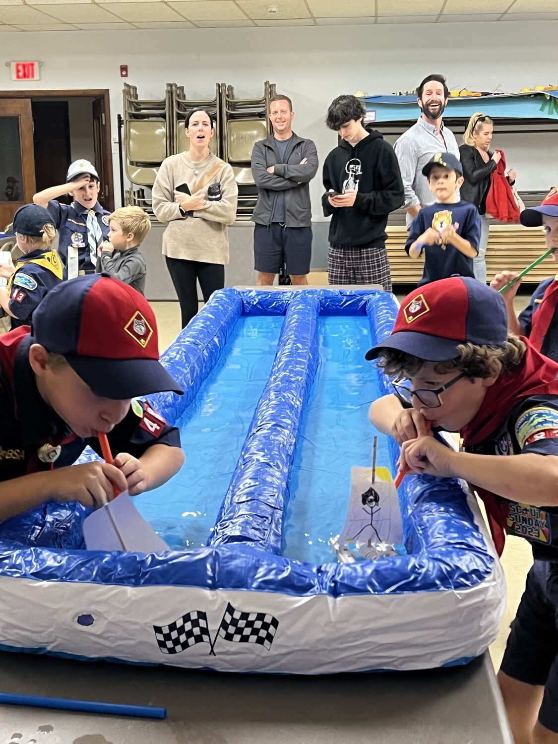 Hampton Bays Cub Scout Pack 483 hosted its annual Raingutter Regatta on Thursday, October 26. COURTESY HEATHER HAYNIA
