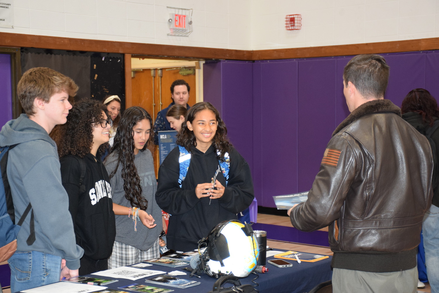 Hampton Bays High School students explored a wide variety of college and career options during their school’s annual Fall College Fair on September 28. During the event, students learned more about state and private colleges from school representatives. COURTESY HAMPTON BAYS SCHOOL DISTRICT