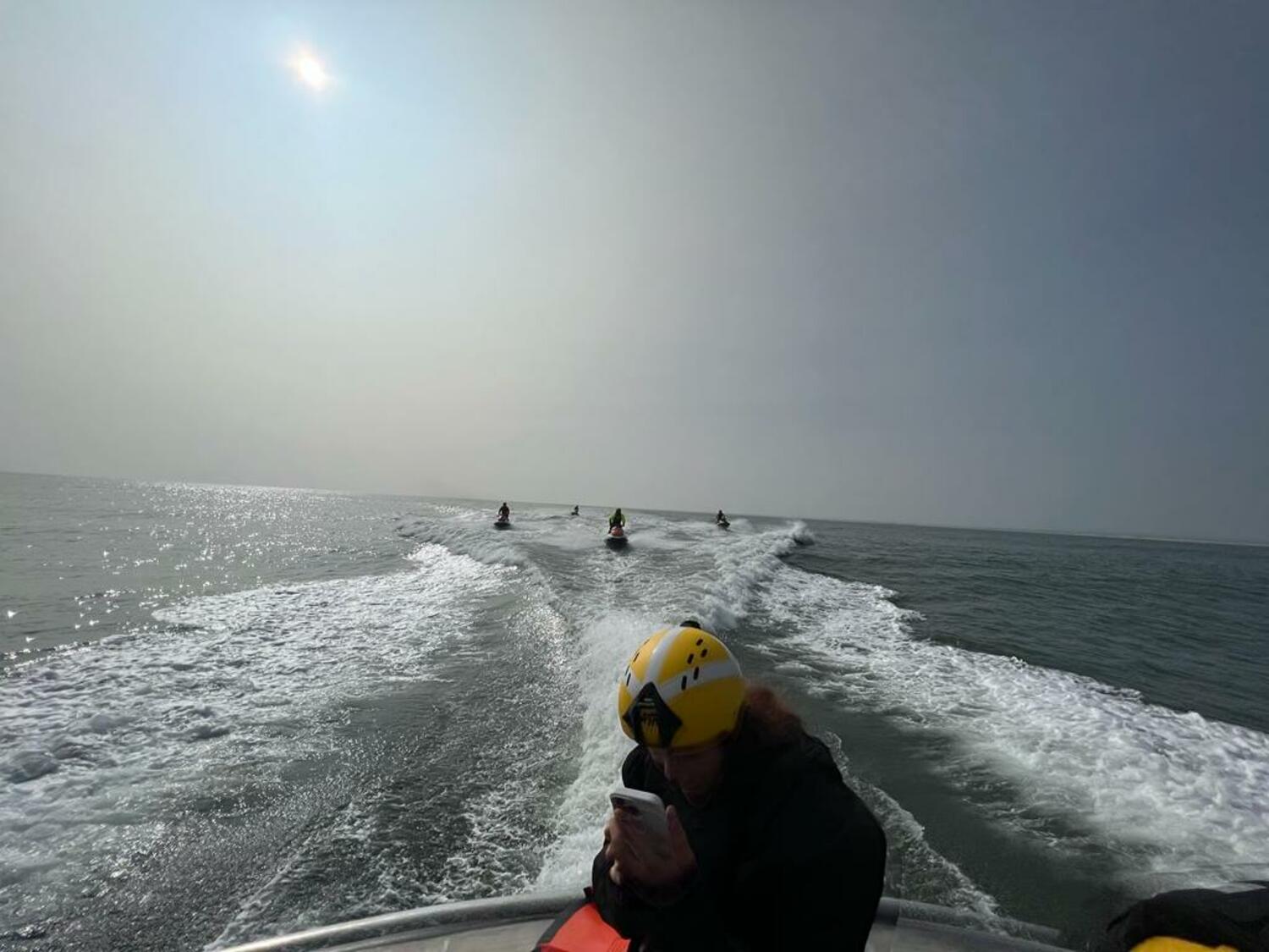 Lifeguards recently trained with the U.S. Coast Guard in Hampton Bays.  COURTESY TOWN OF SOUTHAMPTON