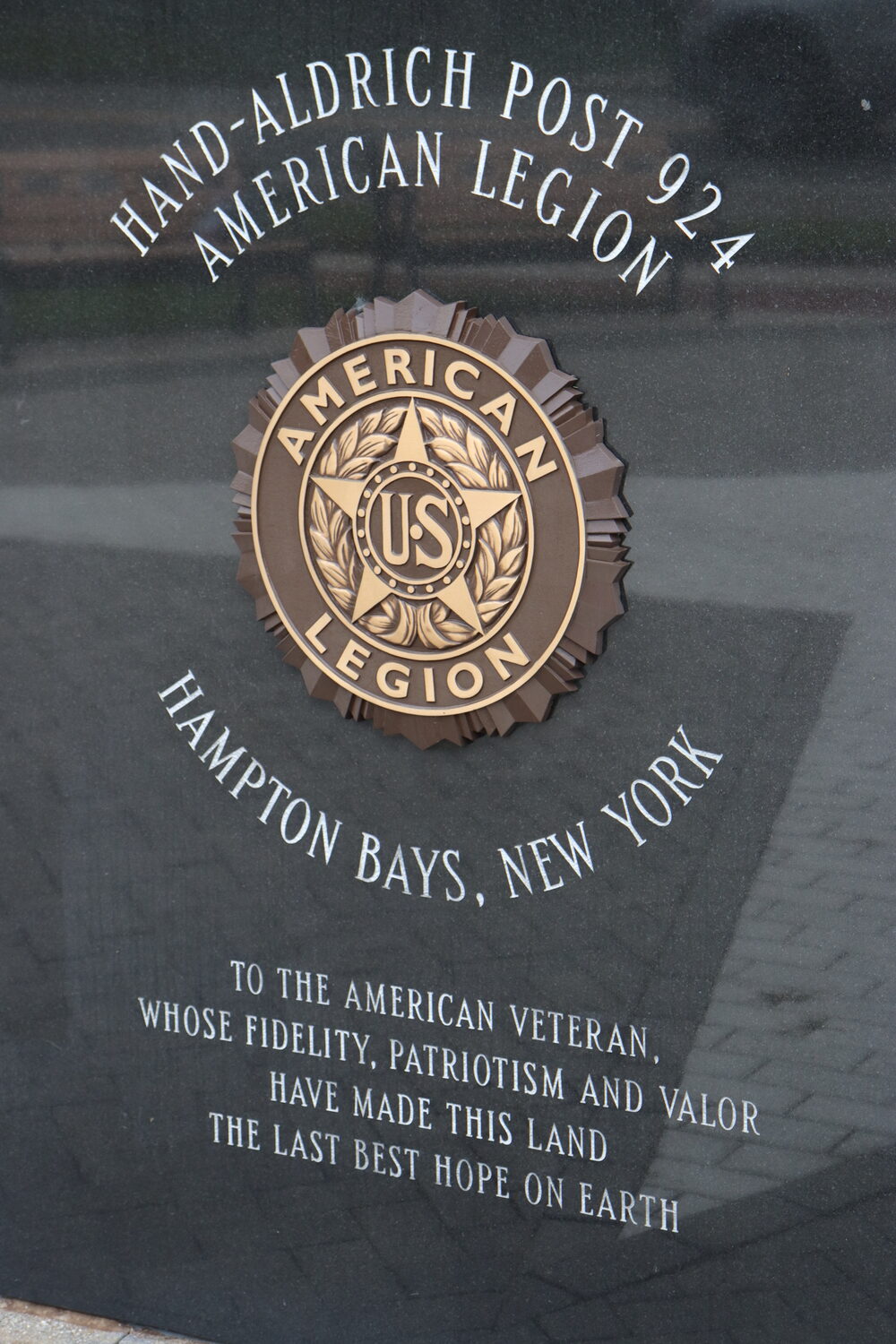 The Hampton Bays American Legion Hand Aldrich Post 924 built a Wall of Remembrance in 2008, and recently finished the engravings of the 490 Hampton Bays veterans who served in World War II. The Legion is seeking more financial support to finish paying for the engravings and get started on engravings for local veterans of the Korean and Vietnam wars. CAILIN RILEY