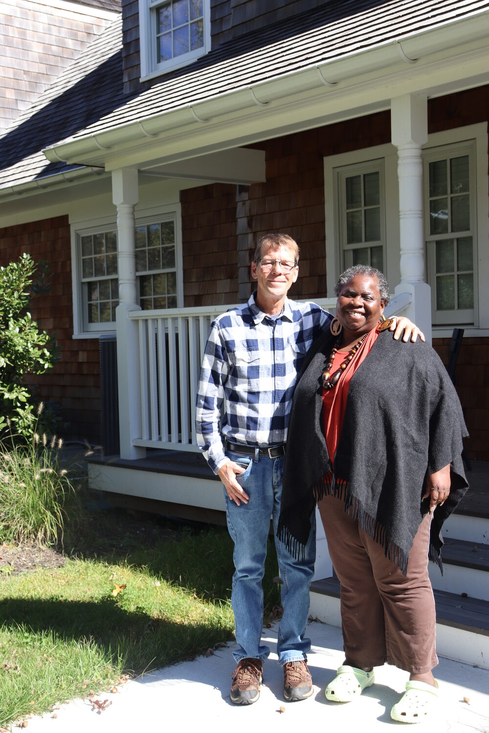 Maureen's Haven Executive Director Dan O'Shea and Bridgehampton Child Care and Recreational Center Executive Director Bonnie Cannon. The Center will open its doors to Maureen's Haven as a partner in its Winter Emergency Shelter program starting on November 1. CAILIN RILEY
