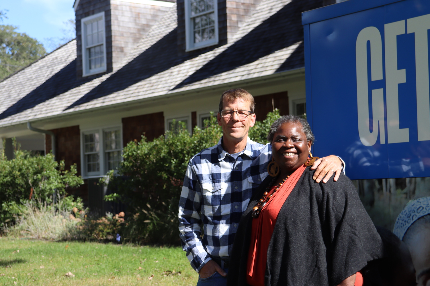 Maureen's Haven Executive Director Dan O'Shea and Bridgehampton Child Care and Recreational Center Executive Director Bonnie Cannon. The Center will open its doors to Maureen's Haven as a partner in its Winter Emergency Shelter program starting on November 1. CAILIN RILEY