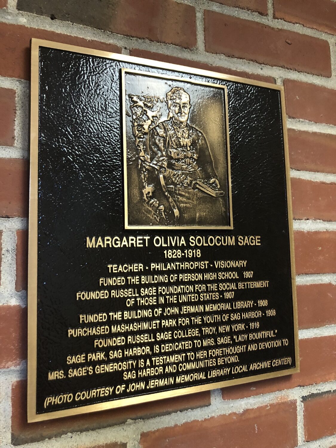 There are currently only two plaques on the Wall of Honor at the Pierson Middle High School, and the school is hoping to expand the wall and add more inductees. CAILIN RILEY